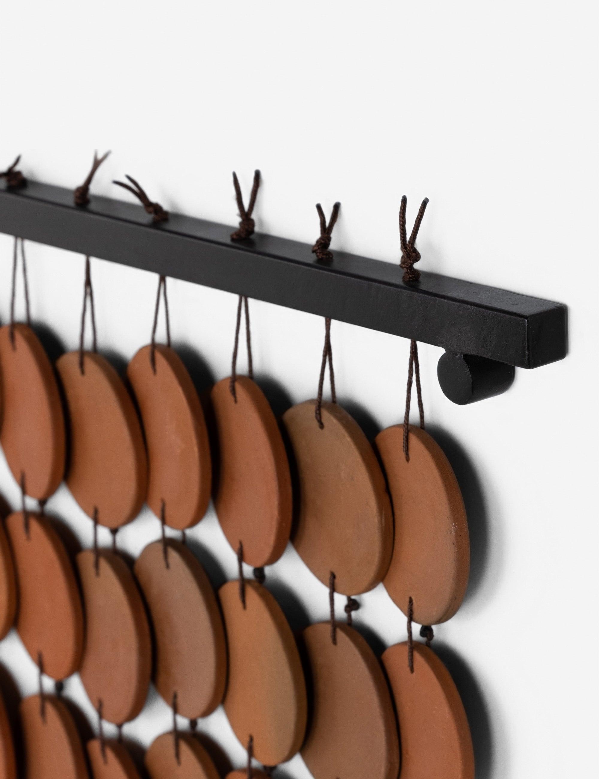 Artisanal Terracotta Ceramic Disk Wall Hanging