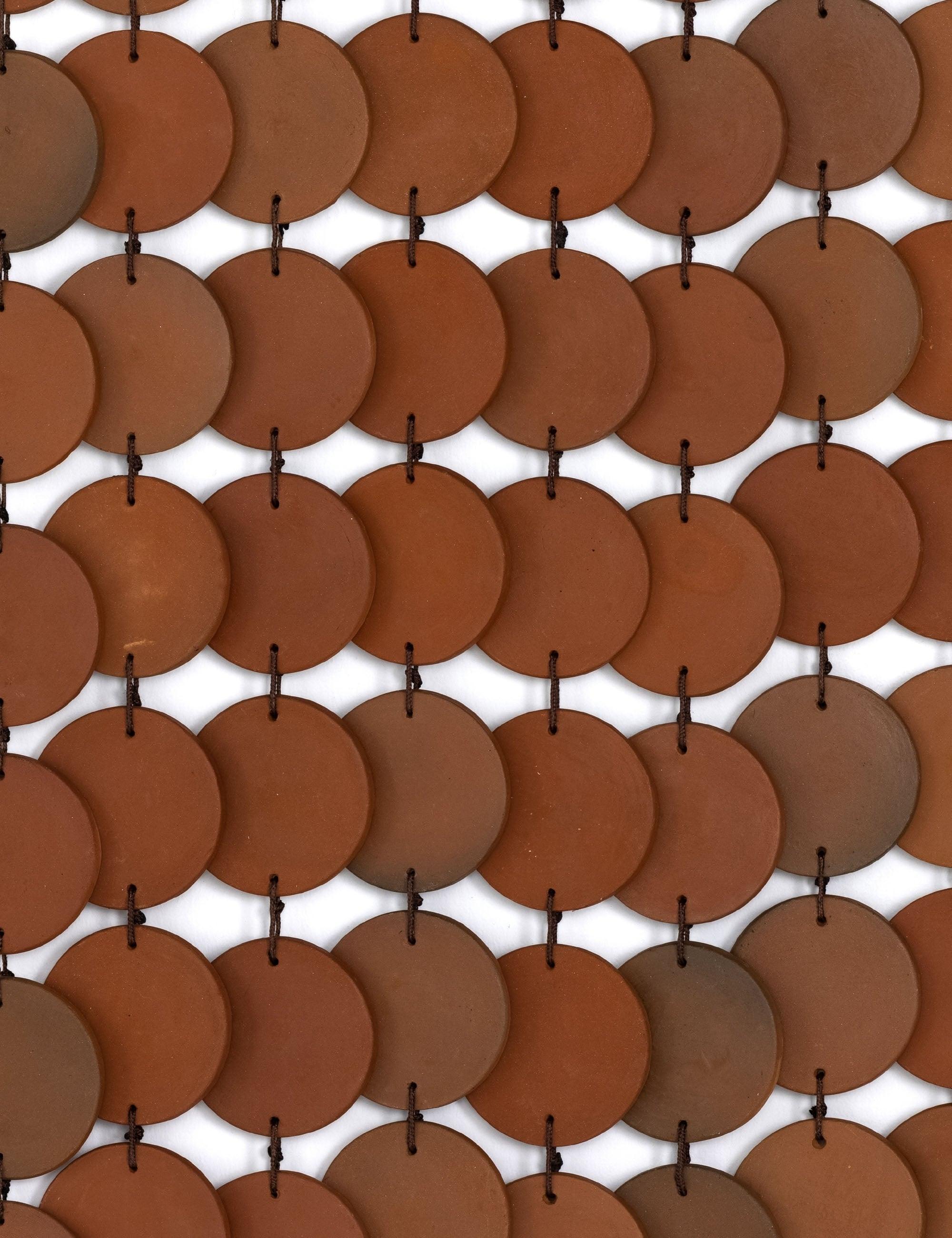 Artisanal Terracotta Ceramic Disk Wall Hanging