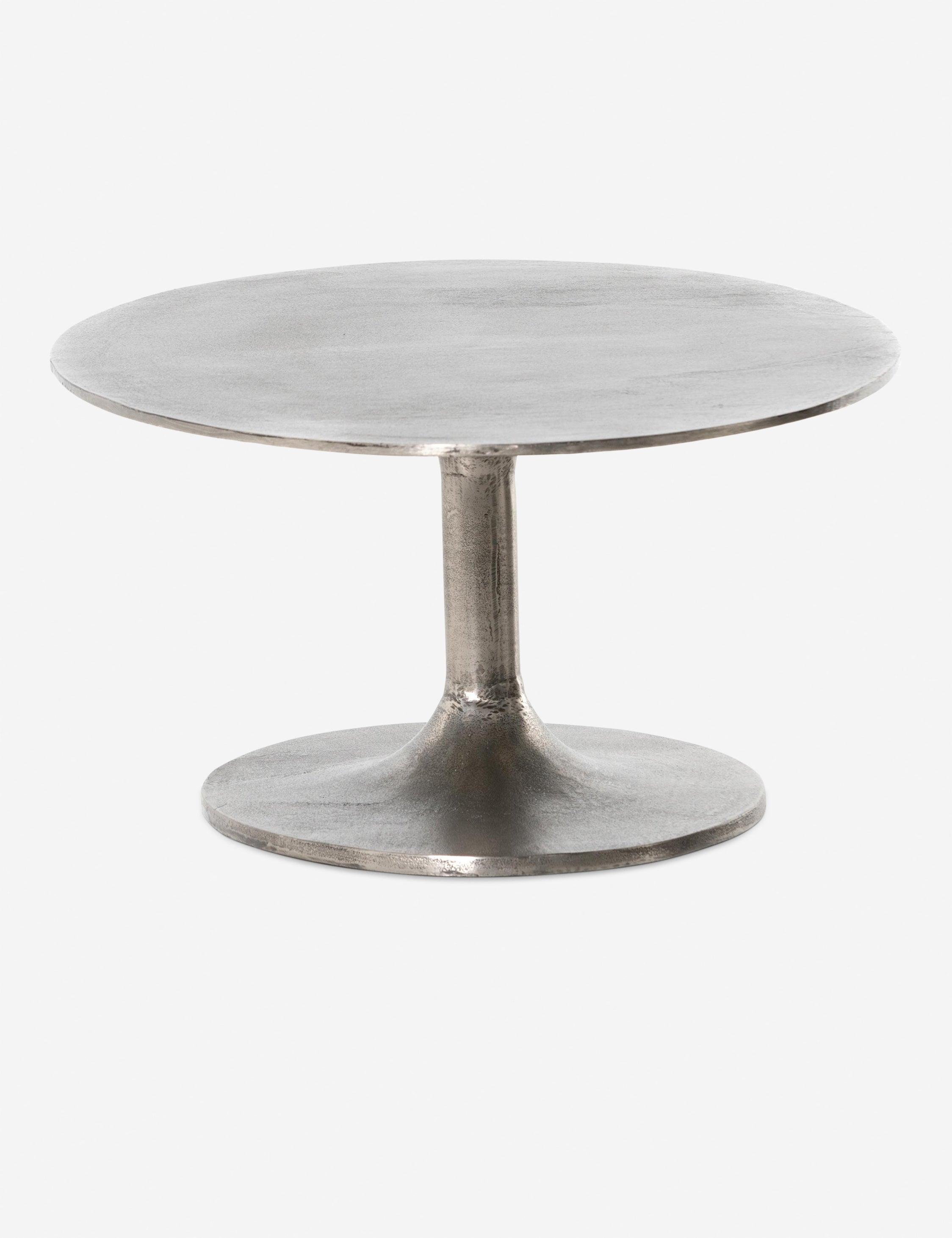 Inga Indoor / Outdoor Oval Coffee Table - Antique Nickel