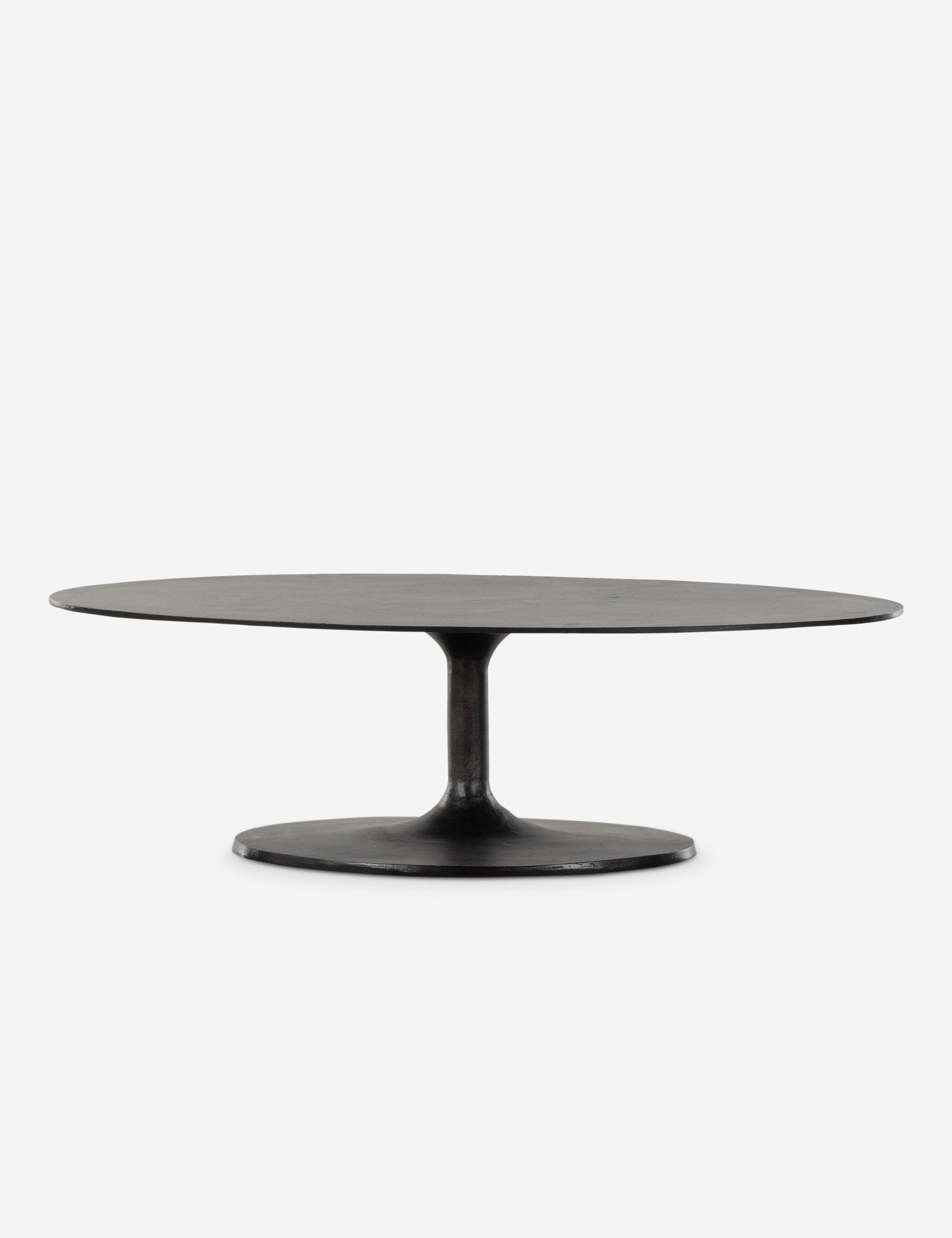 Inga Indoor / Outdoor Oval Coffee Table - Black