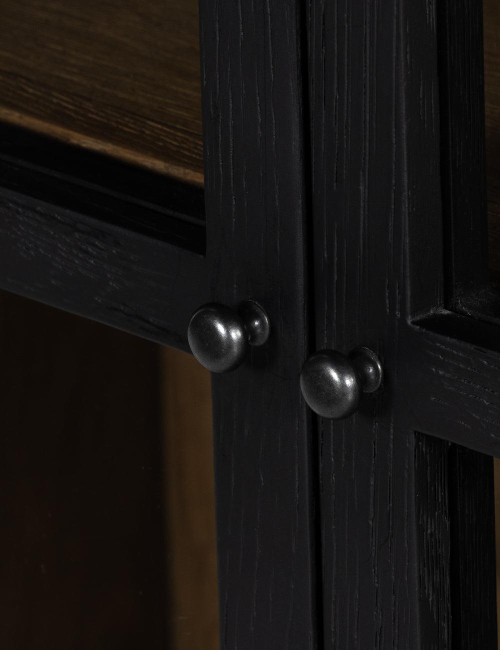 Carly Small Curio Cabinet - Black