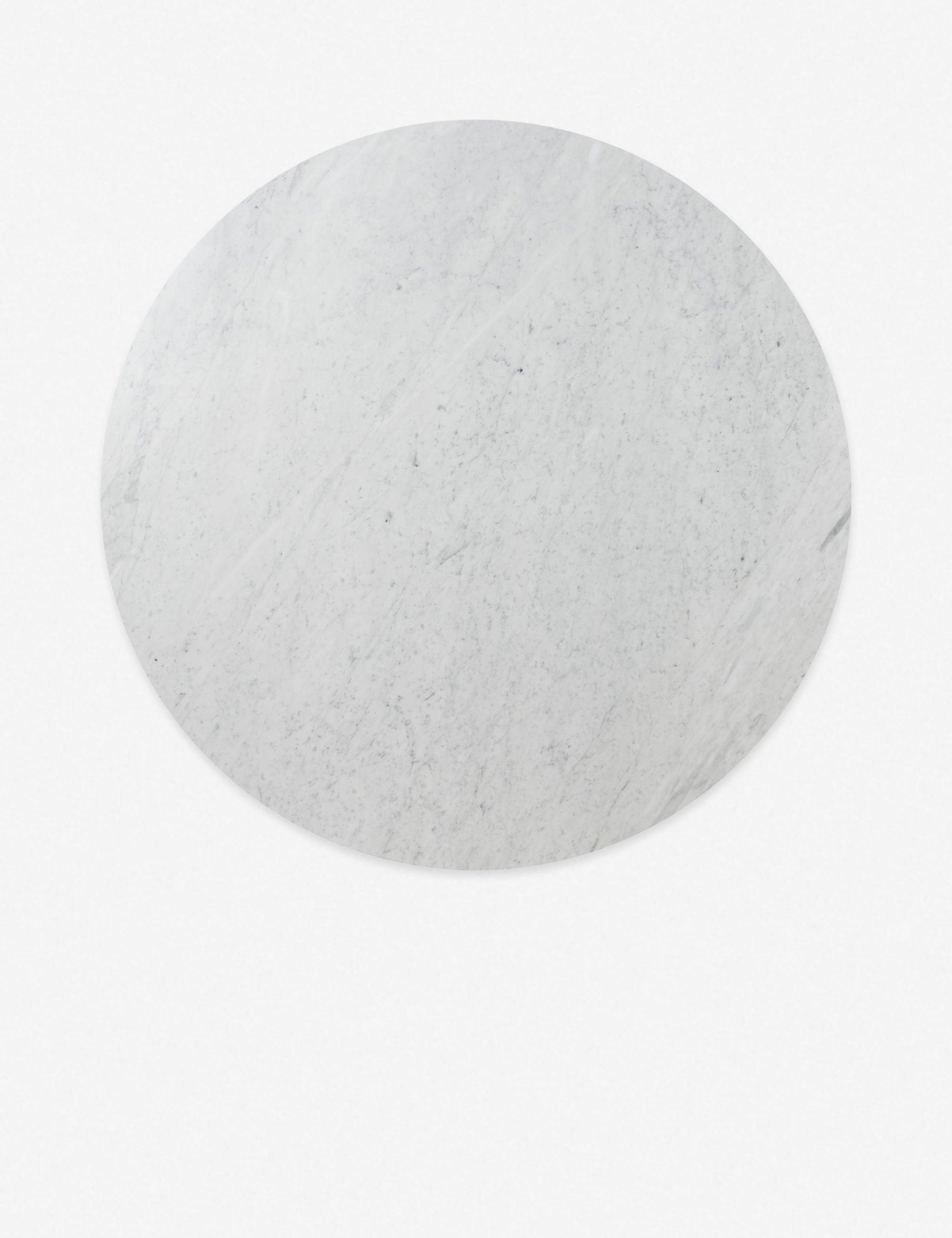 Voss Round Coffee Table - Natural and White Marble
