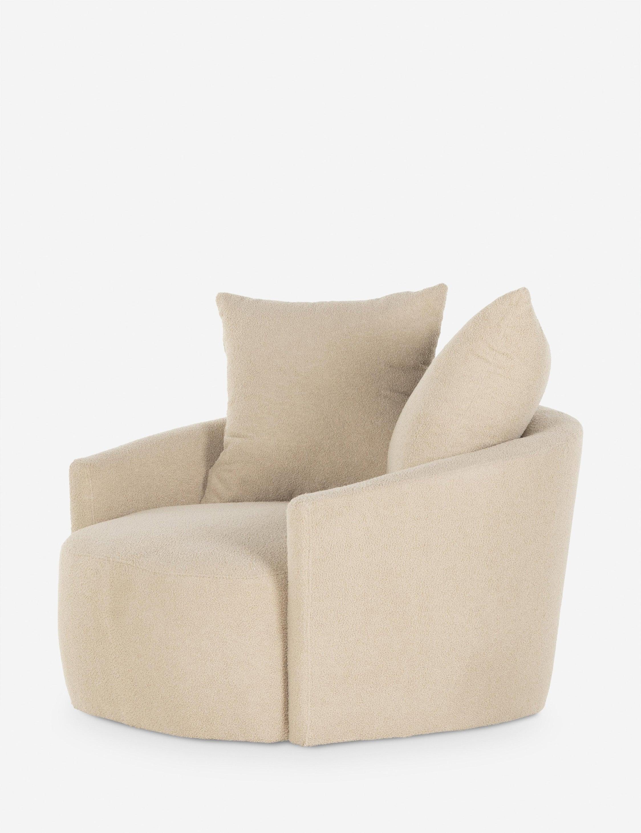 Kaila Swivel Chair - Taupe