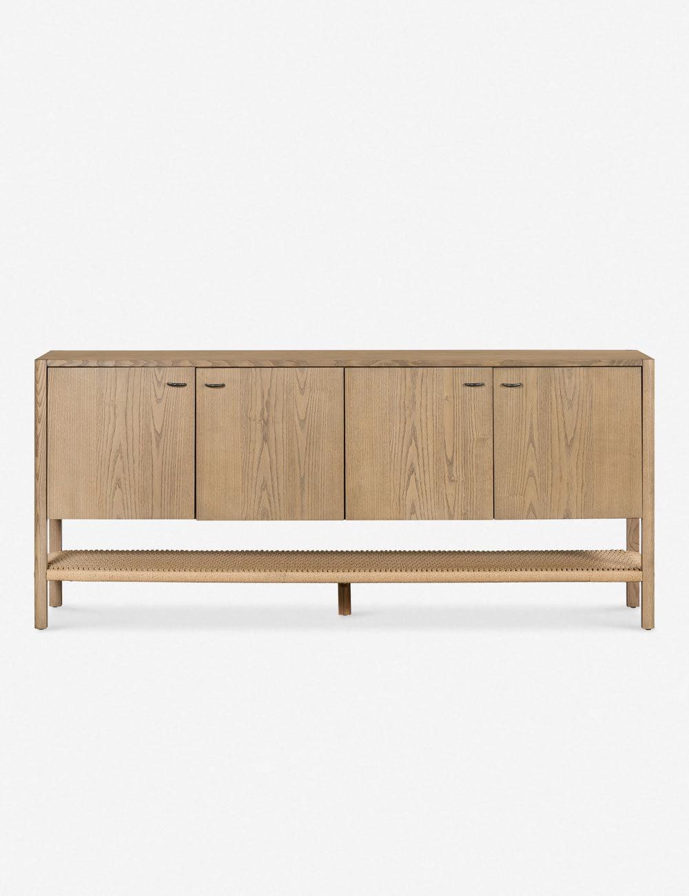 Zuma Contemporary 72'' Brown Sideboard in Ash with Iron Pulls