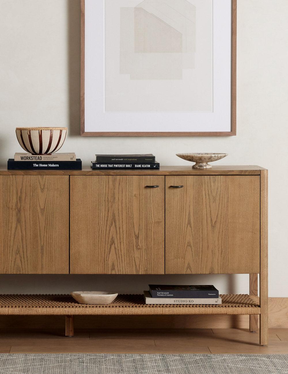 Zuma Contemporary 72'' Brown Sideboard in Ash with Iron Pulls