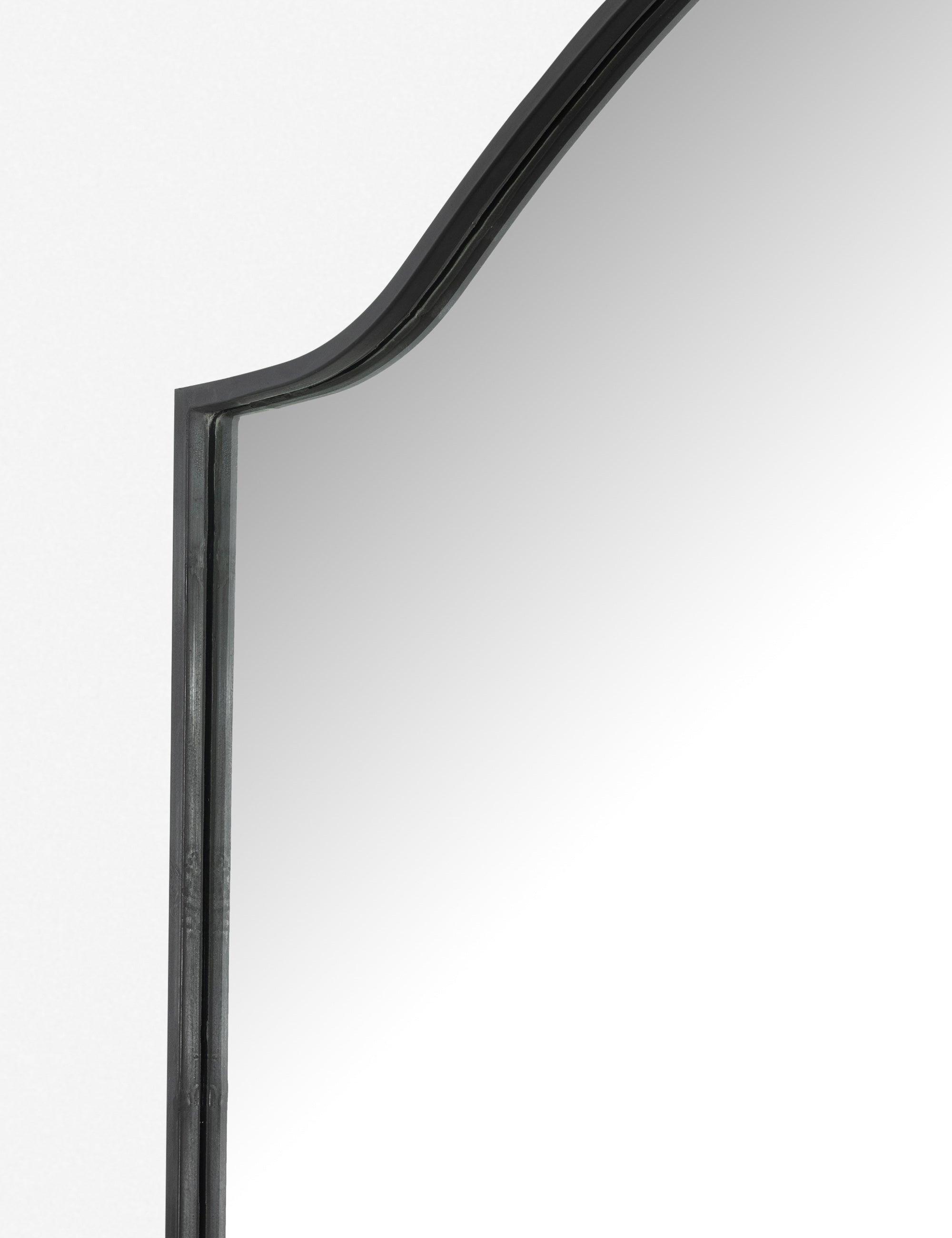 Elegant Full-Length Rectangular Mirror in Silver and Gold