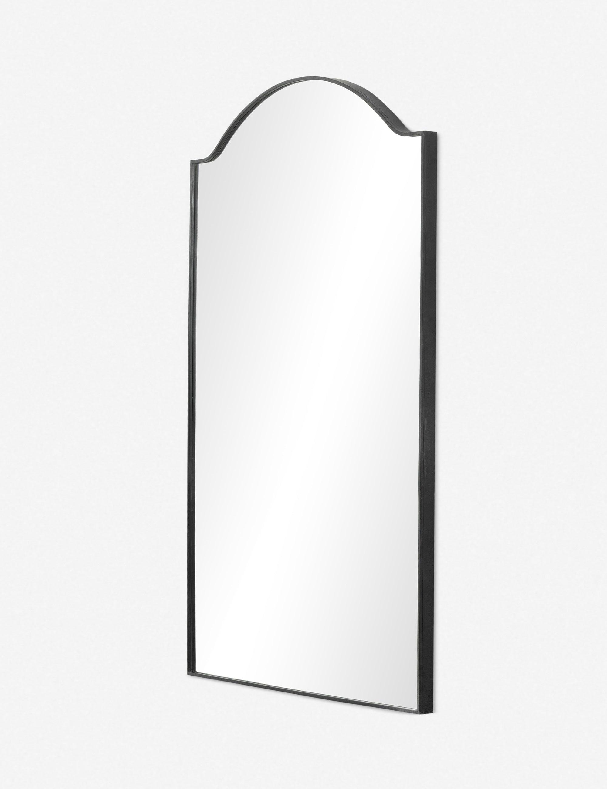 Elegant Full-Length Rectangular Mirror in Silver and Gold