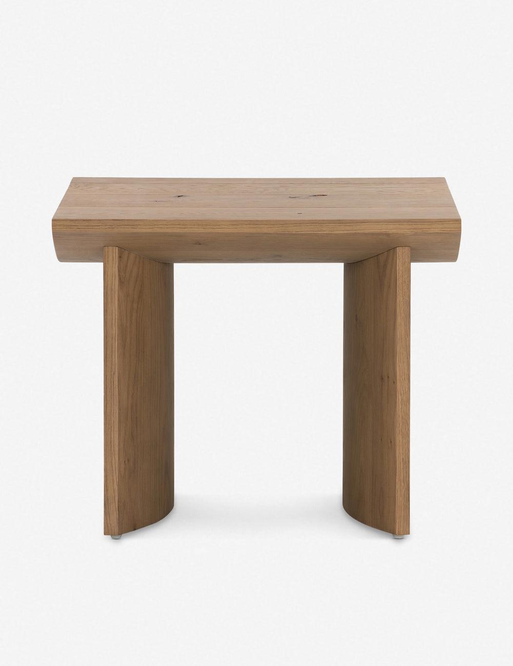 Remwald Overscale Rectangular Oak Veneer Side Table