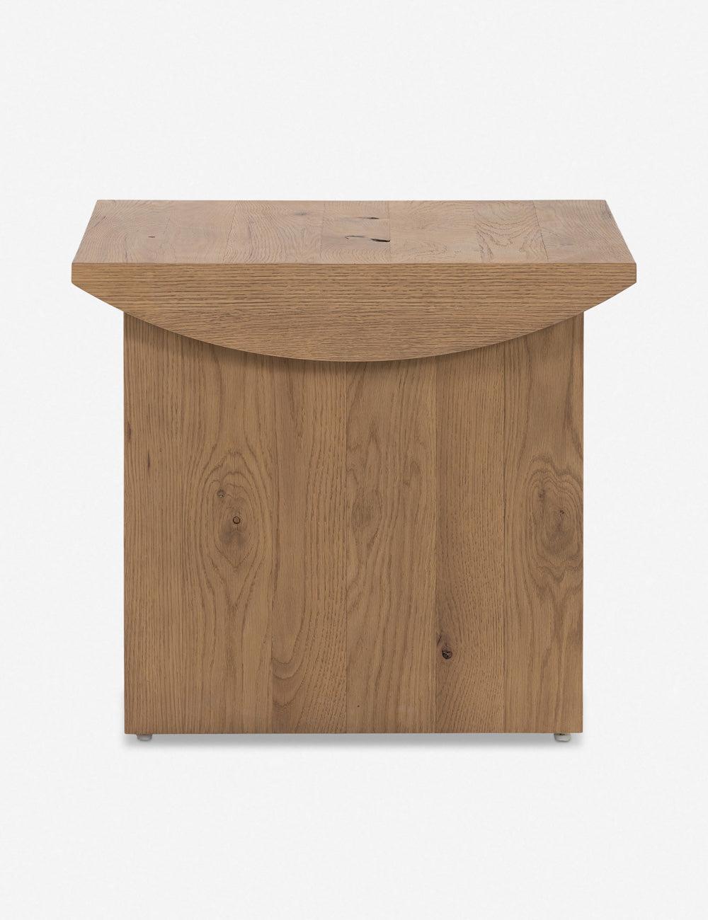 Remwald Overscale Rectangular Oak Veneer Side Table