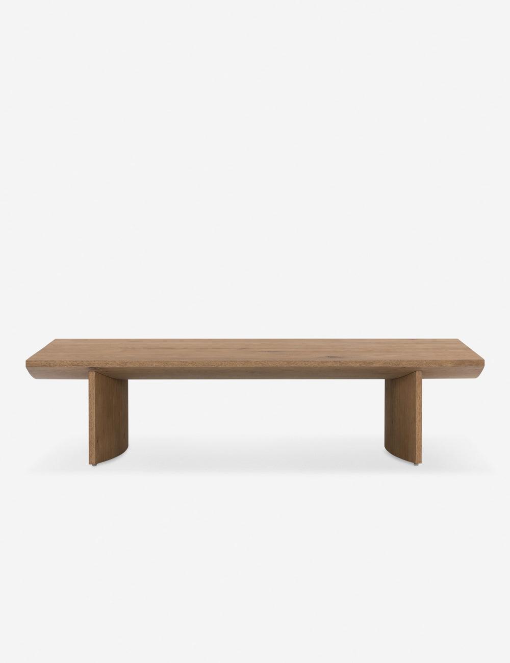 Modern Rectangular Brown Oak Coffee Table with Storage