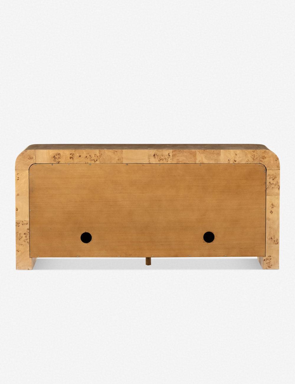 Martine 65'' Brown Natural Poplar Media Console with Storage