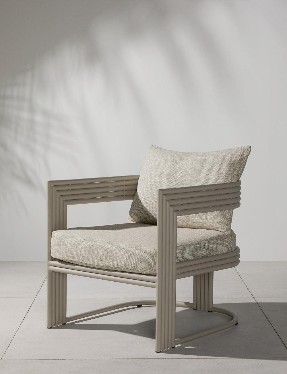 Oceane Indoor / Outdoor Accent Chair - Taupe