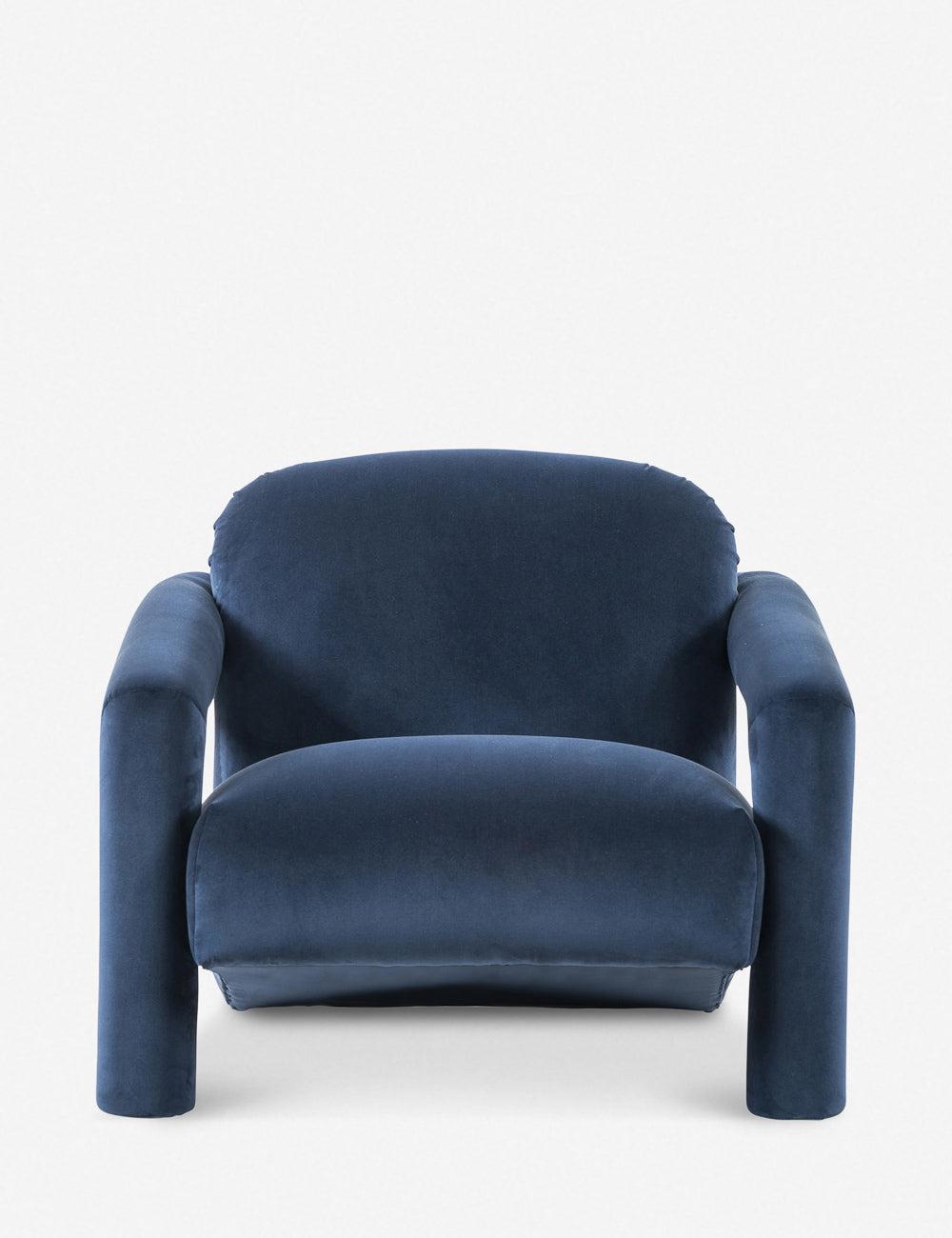 Sapphire Navy Contemporary Modern Glove Accent Chair