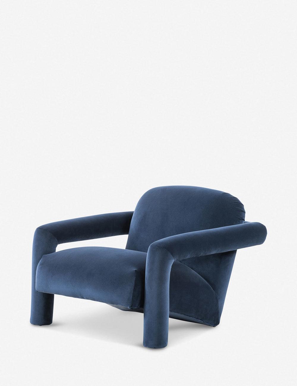 Sapphire Navy Contemporary Modern Glove Accent Chair