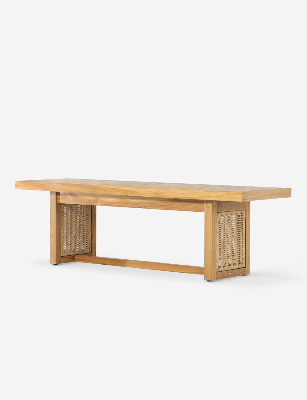 Merit 64'' Natural Teak Transitional Outdoor Dining Bench