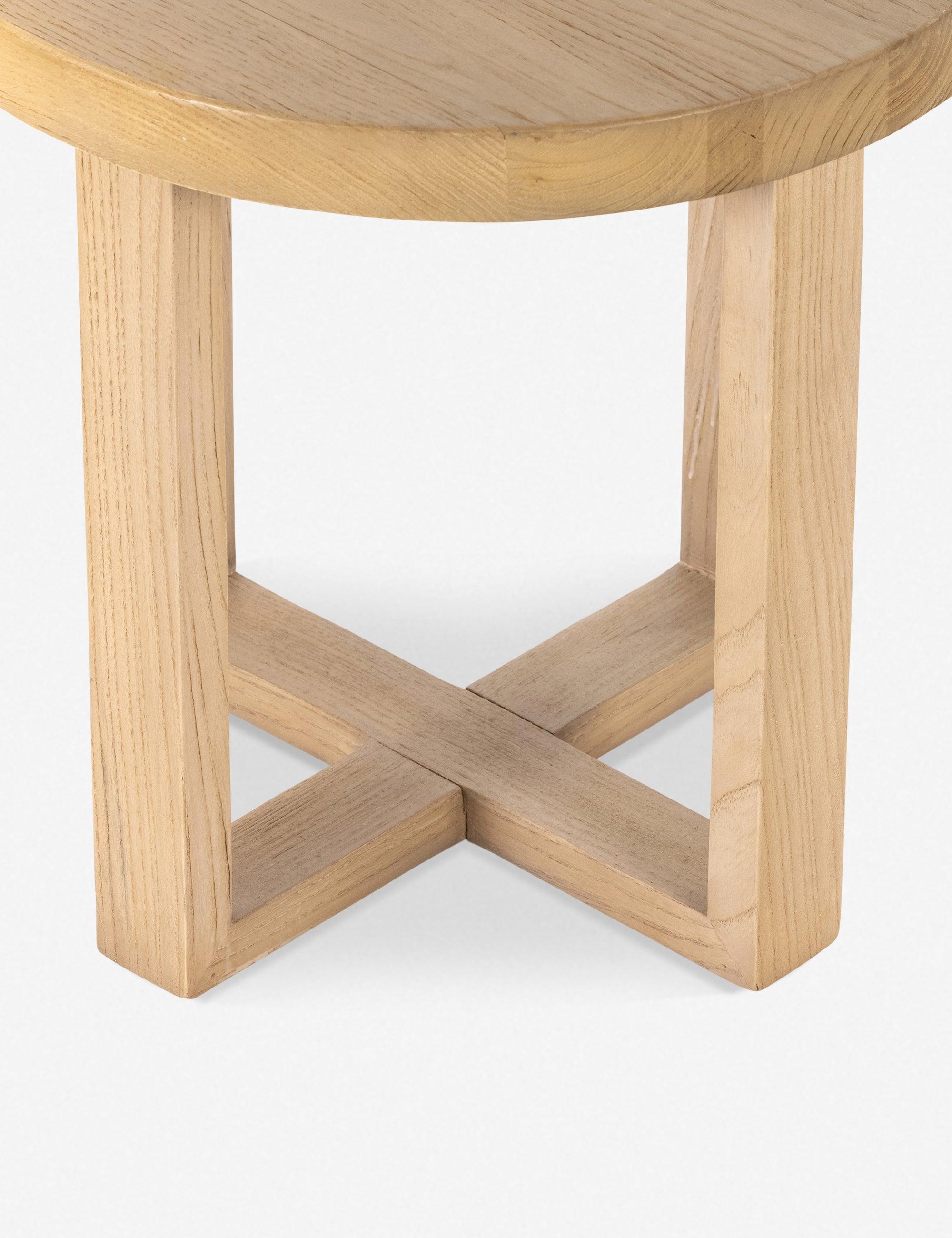 Contemporary Nettlewood Round End Table with Stone Finish