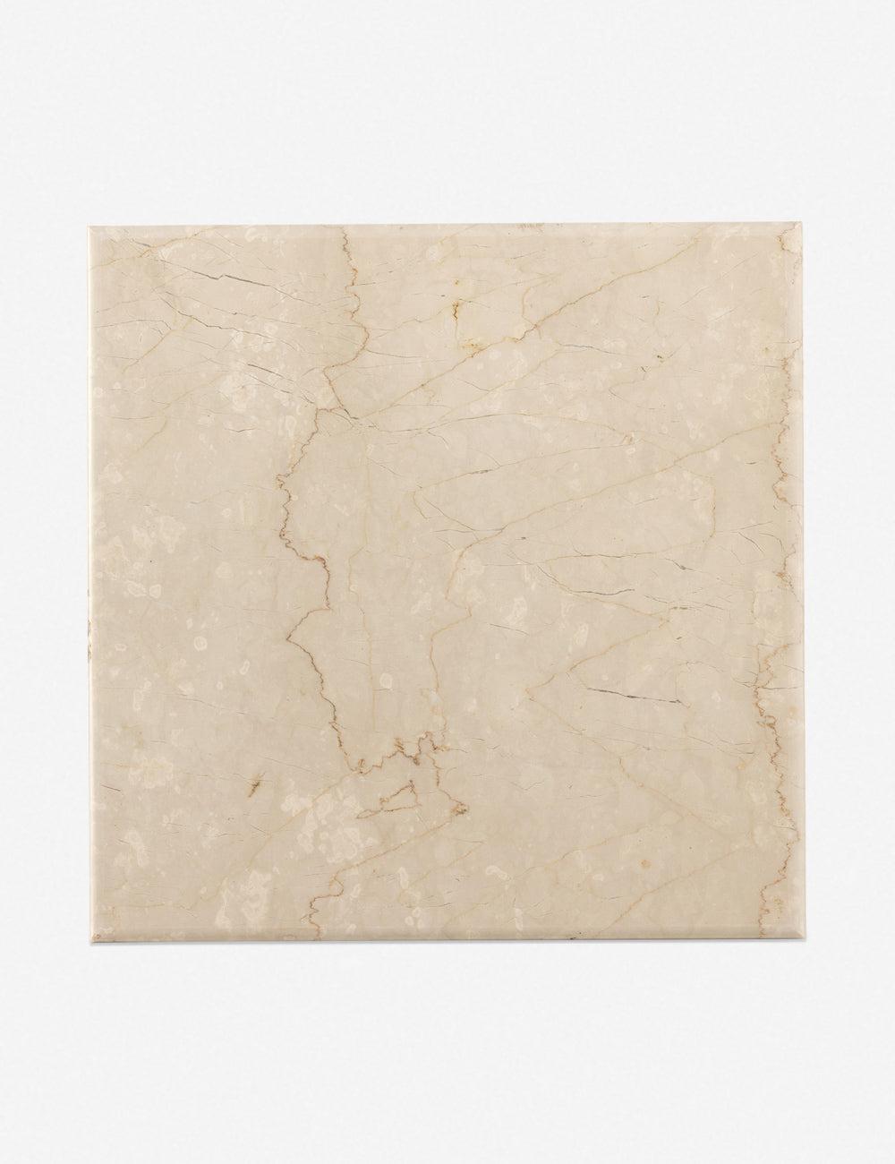 Leonel Side Table - Cream Marble