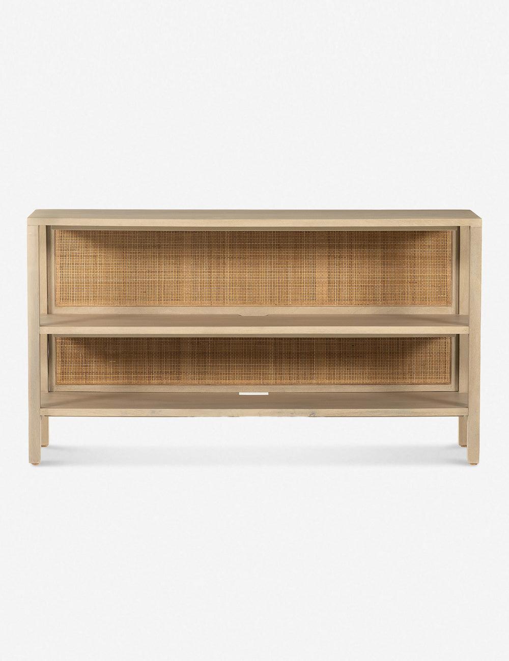 Natural Mango Wood and Cane Media Console