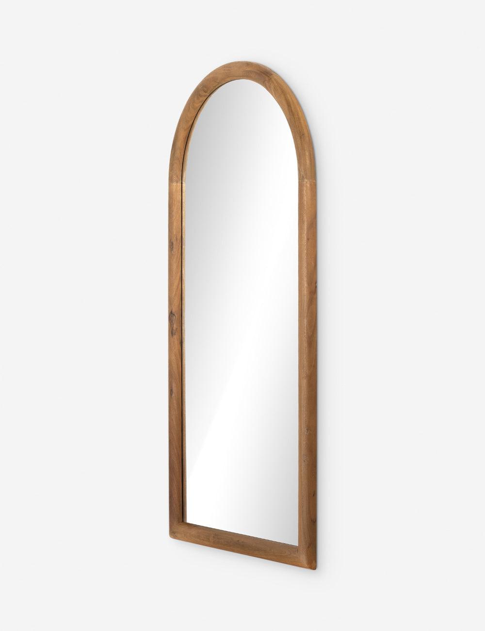 Truett Vintage Art Deco Smoked Acacia Full-Length Mirror