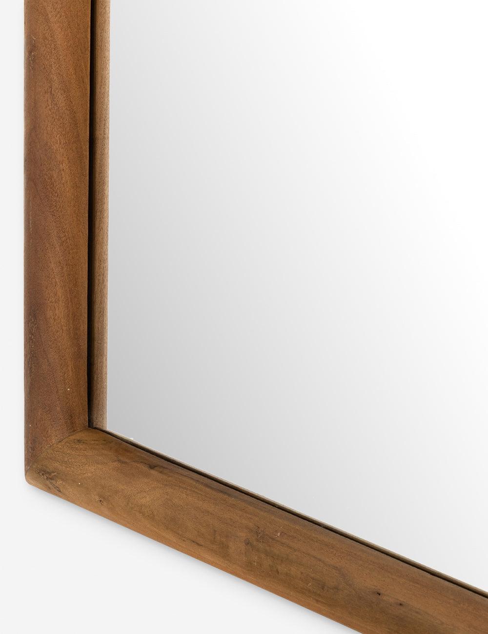 Truett Vintage Art Deco Smoked Acacia Full-Length Mirror