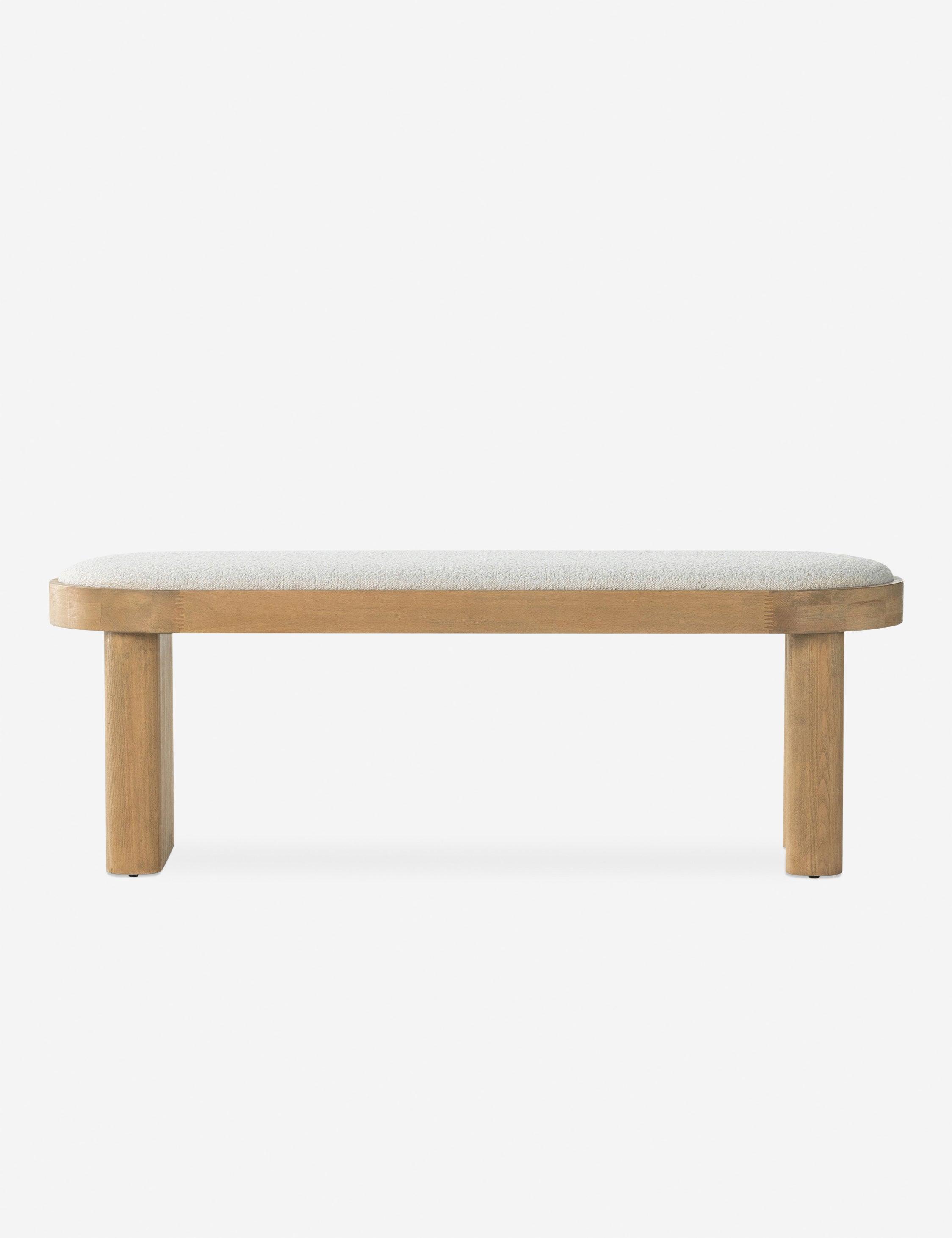 Schwell Natural Beechwood 59.5" Upholstered Bench