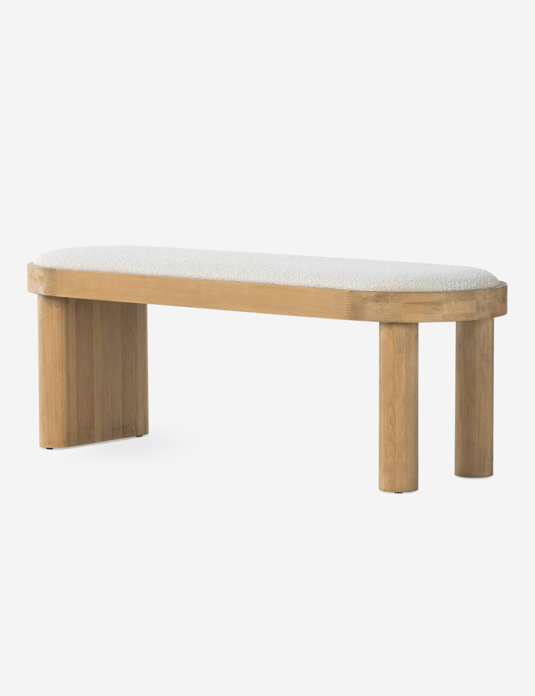 Schwell Natural Beechwood 59.5" Upholstered Bench