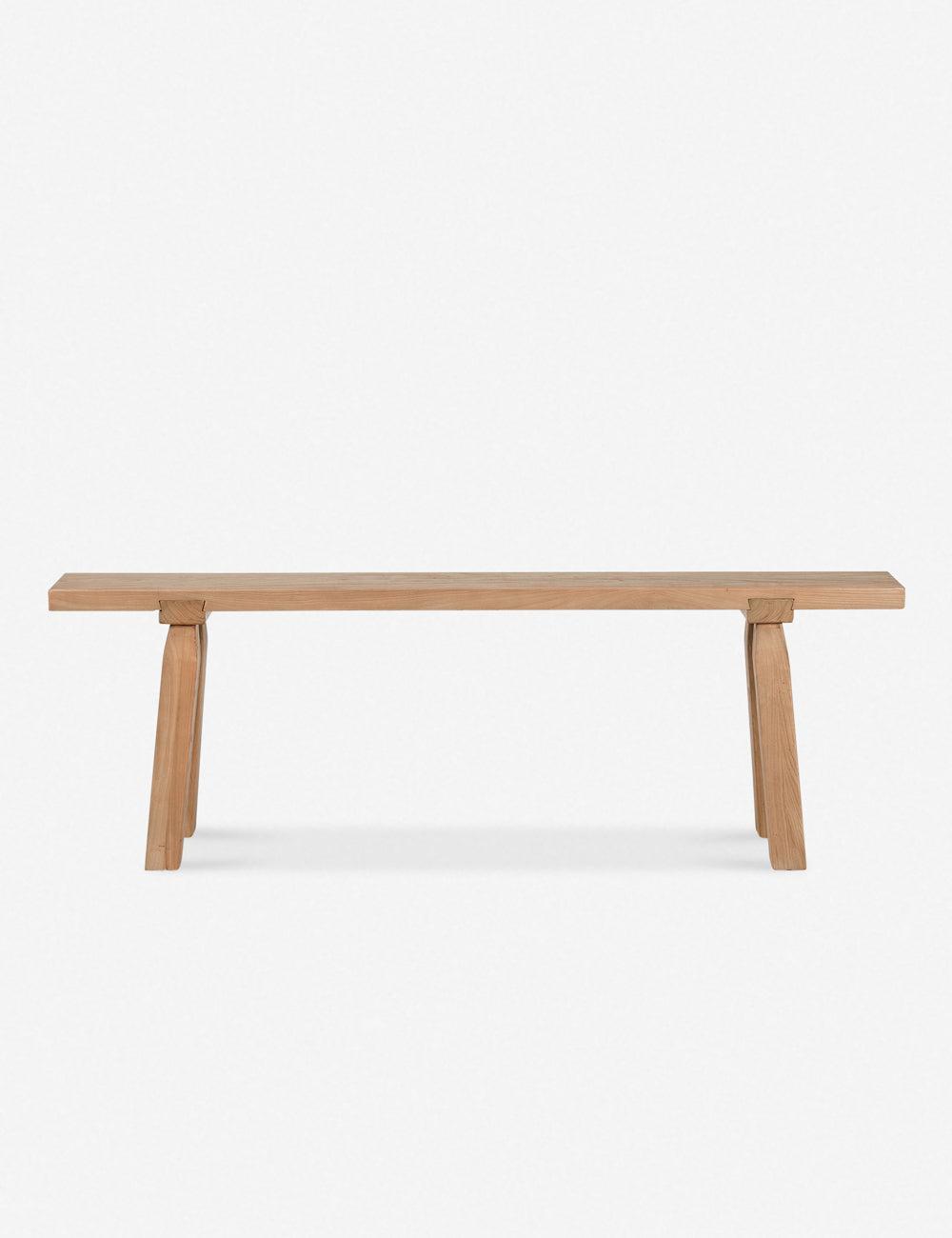 Lahana Rustic Natural Elmwood 60'' Bench with Tapered Legs