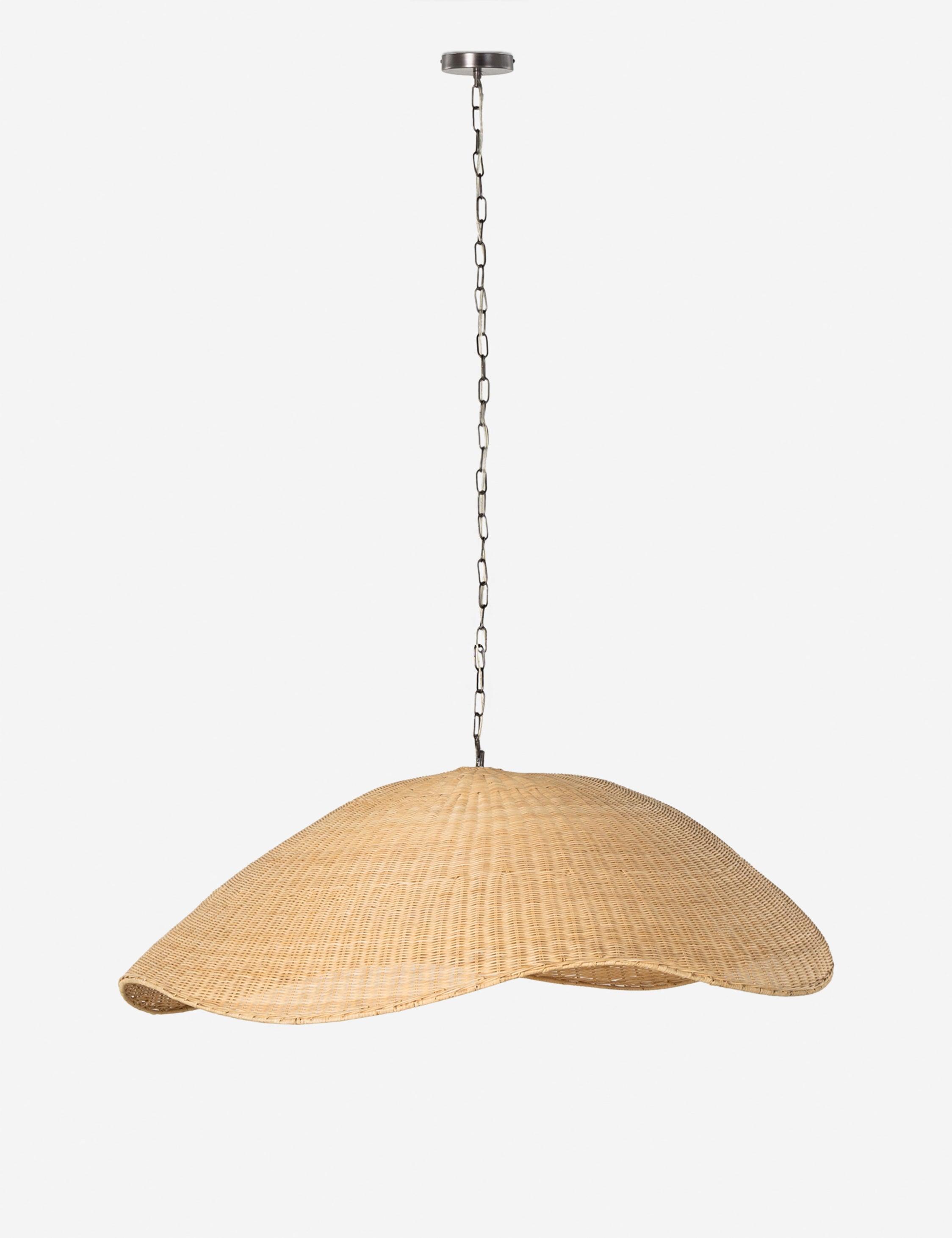 Anela Oversized Woven Rattan 45" Pendant Light - Natural