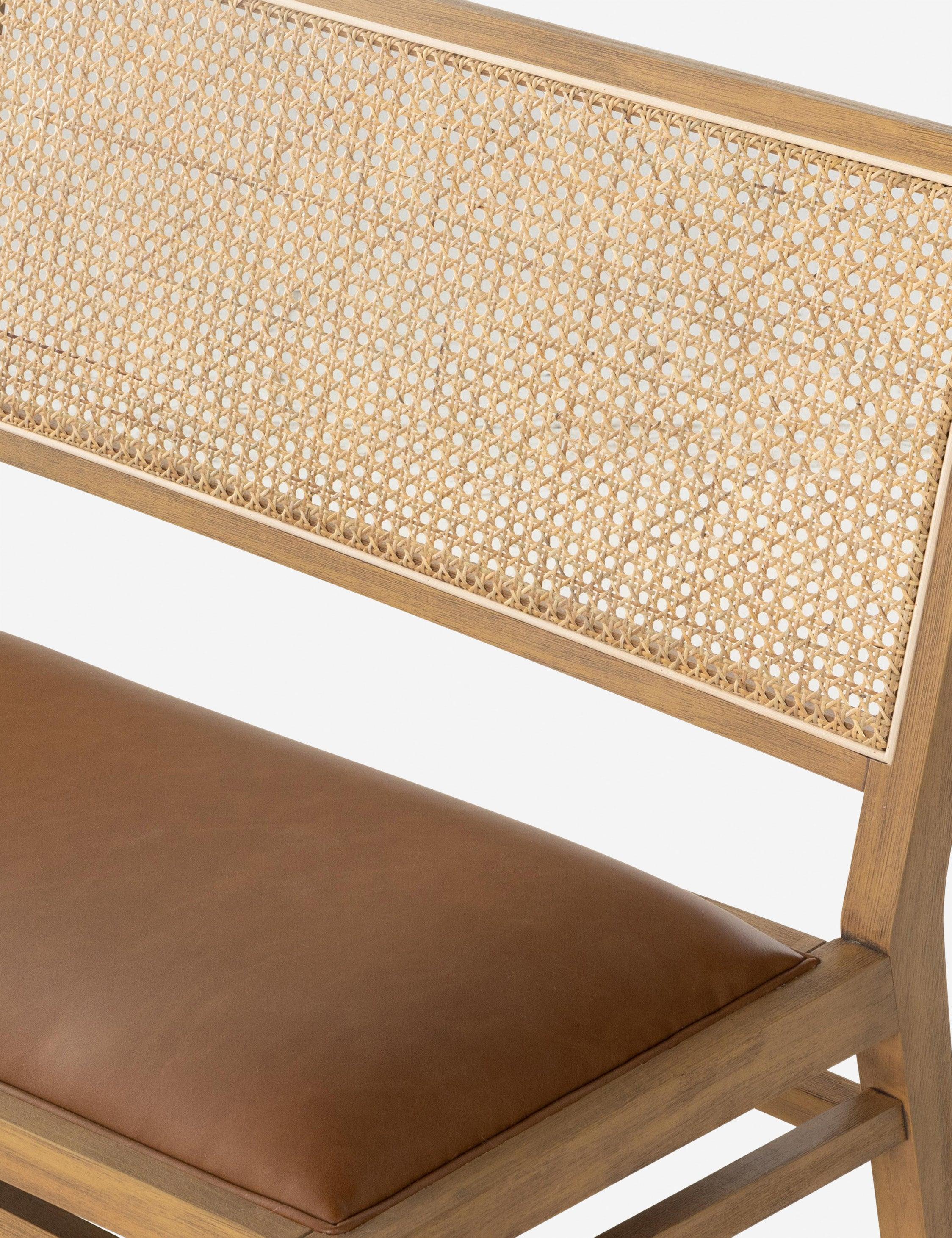 Archie Dining Bench - Butterscotch Leather