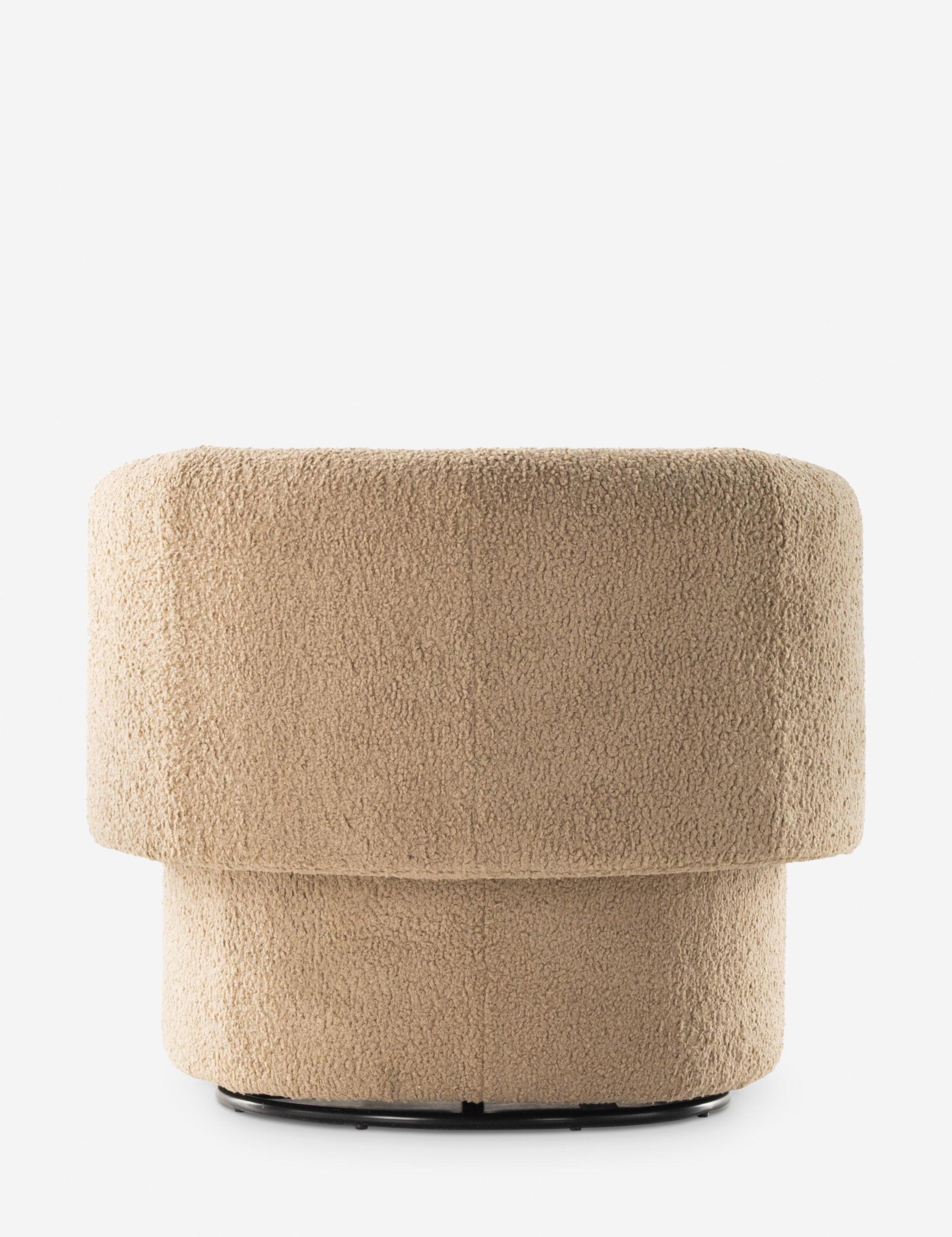 Kelis Swivel Chair - Camel Sheepskin
