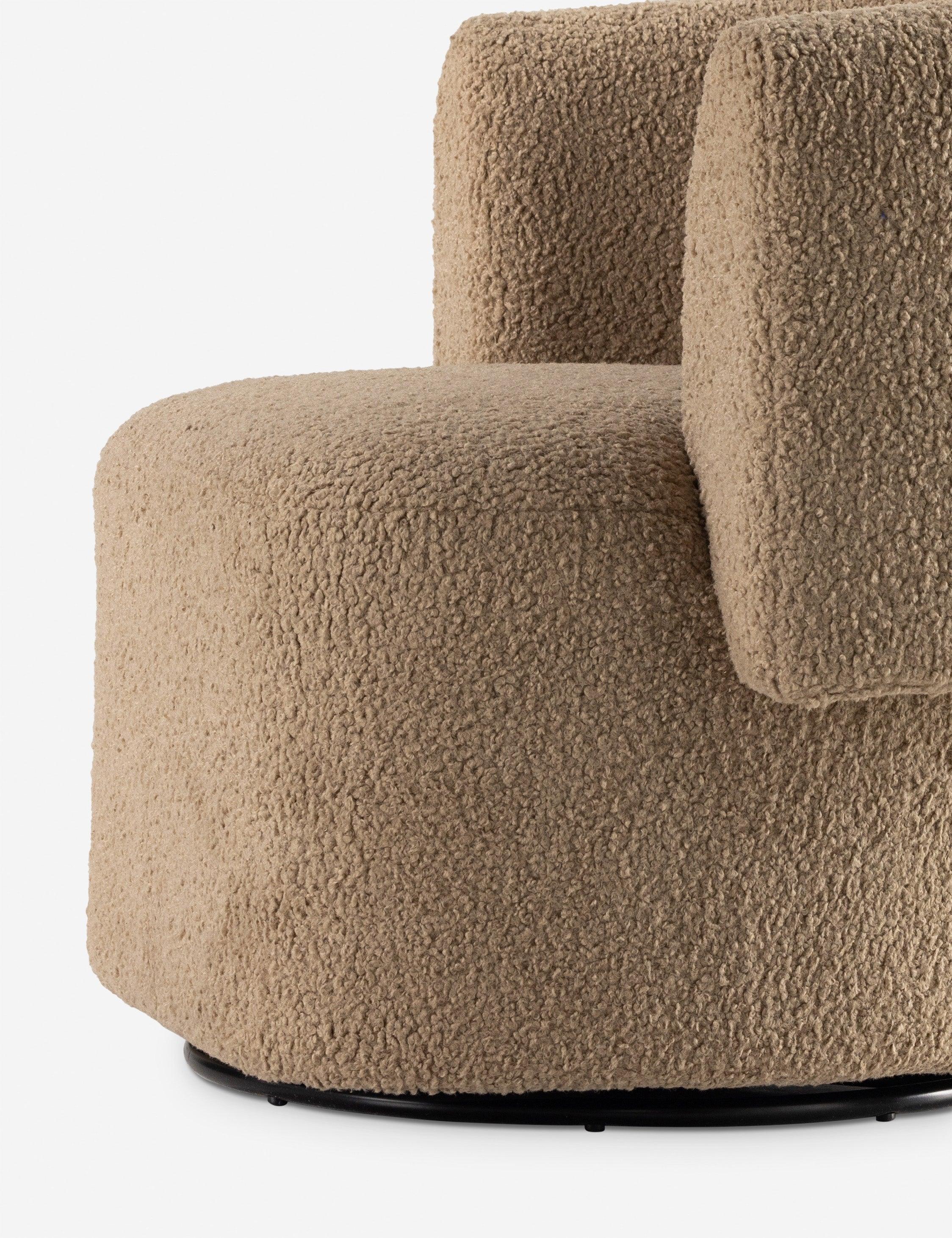 Kelis Swivel Chair - Camel Sheepskin