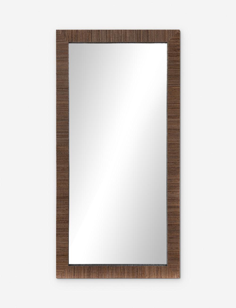 Veliz Dark Wood Full-Length Rectangular Floor Mirror