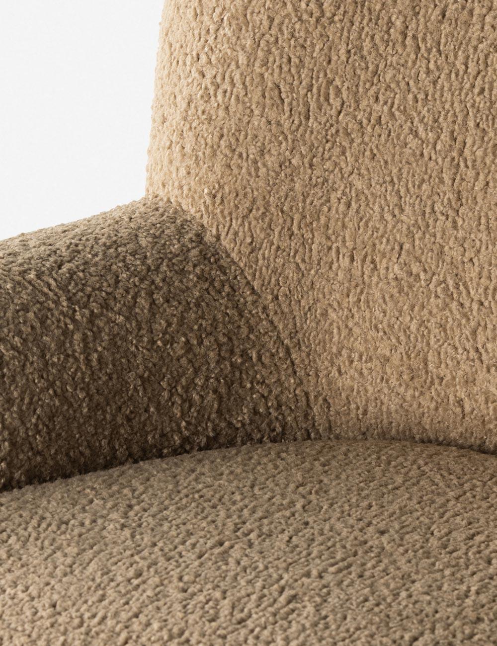 Preston Swivel Accent Chair - Camel Sheepskin