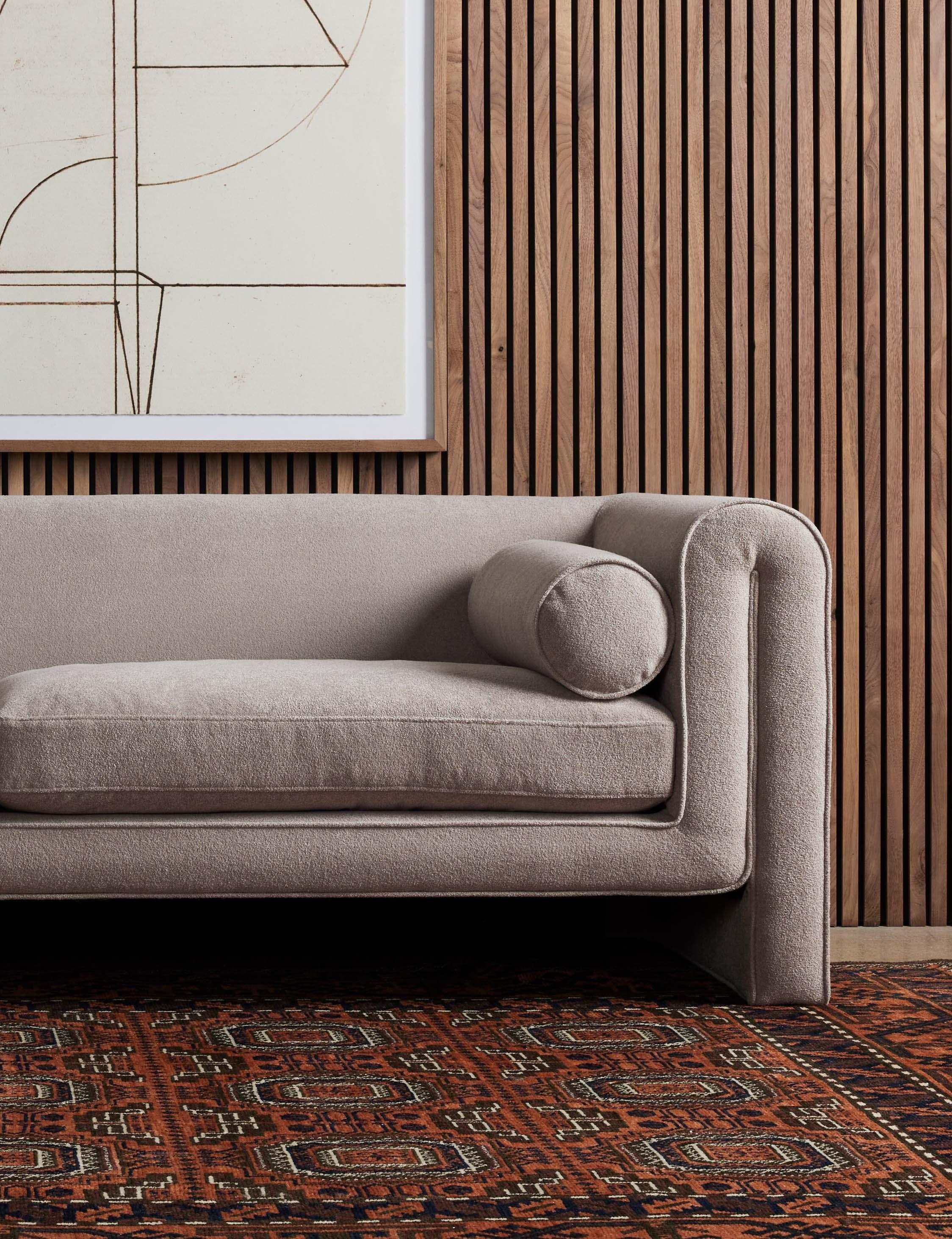Modern Blush Pink 94.5" Plush Contemporary Sofa