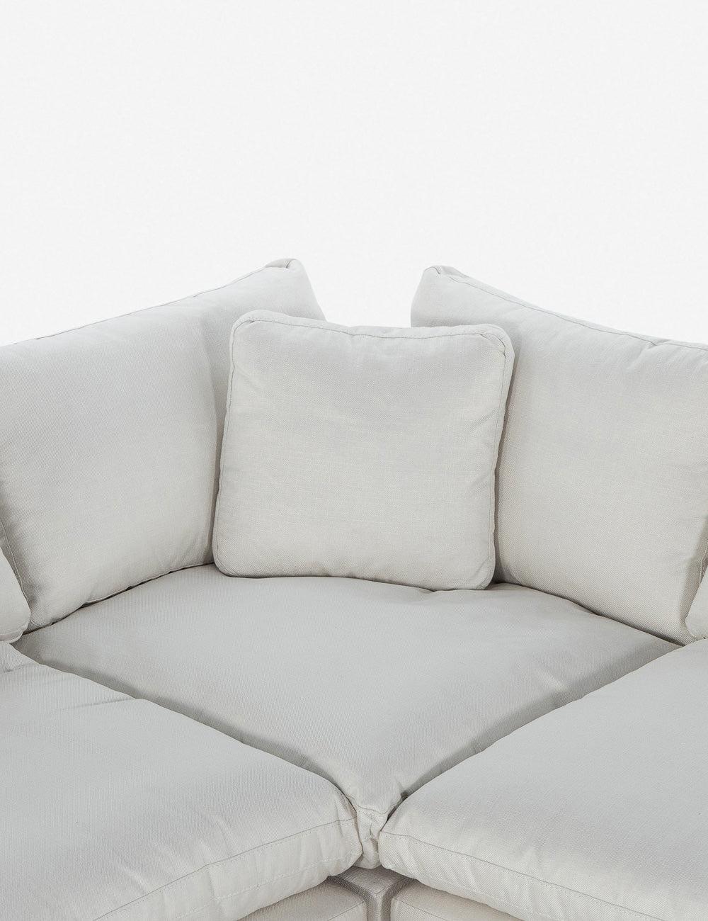 Bernard Sectional Sofa - Ivory / Left-Facing