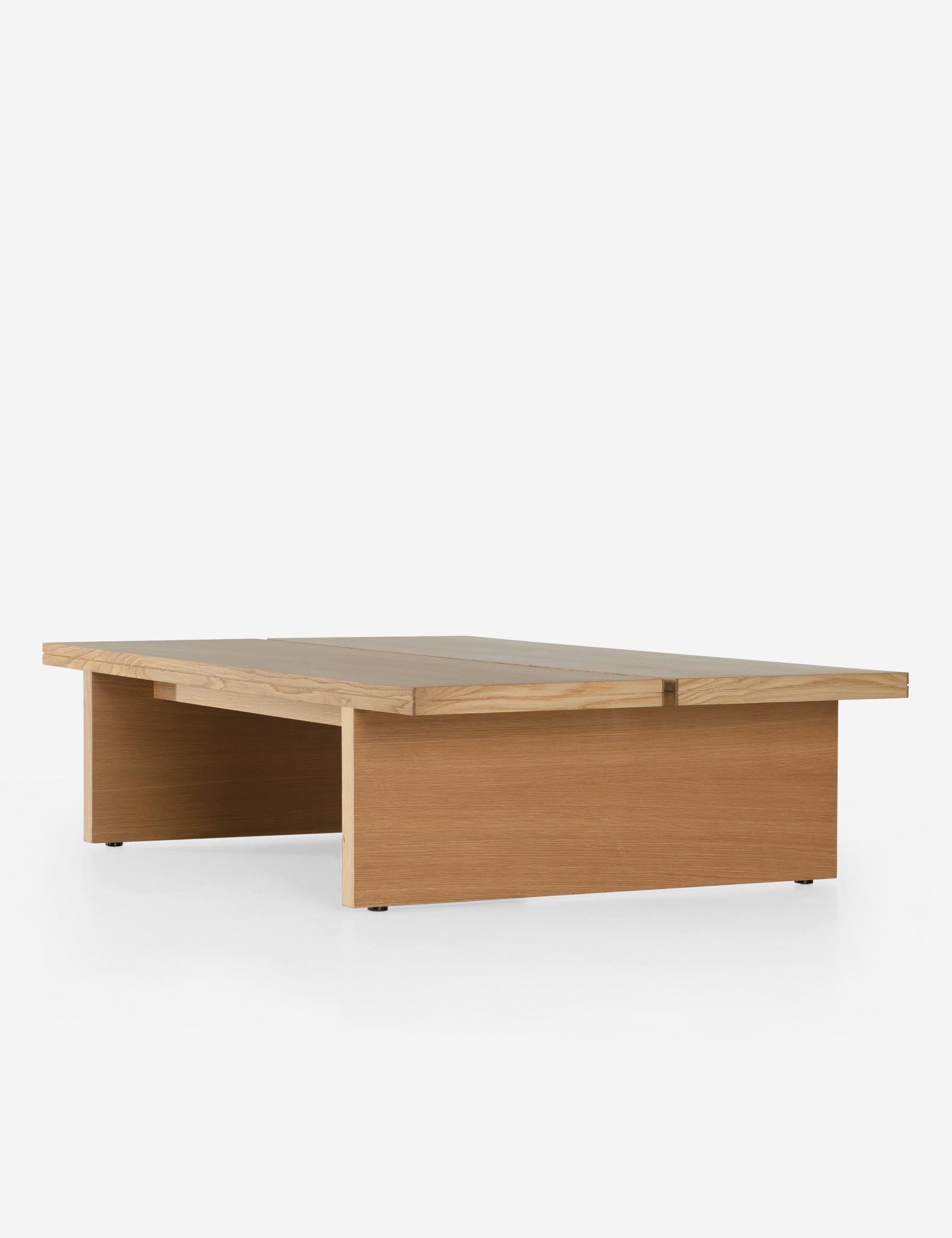 Alcock Rectangular Split Top Natural Oak Coffee Table