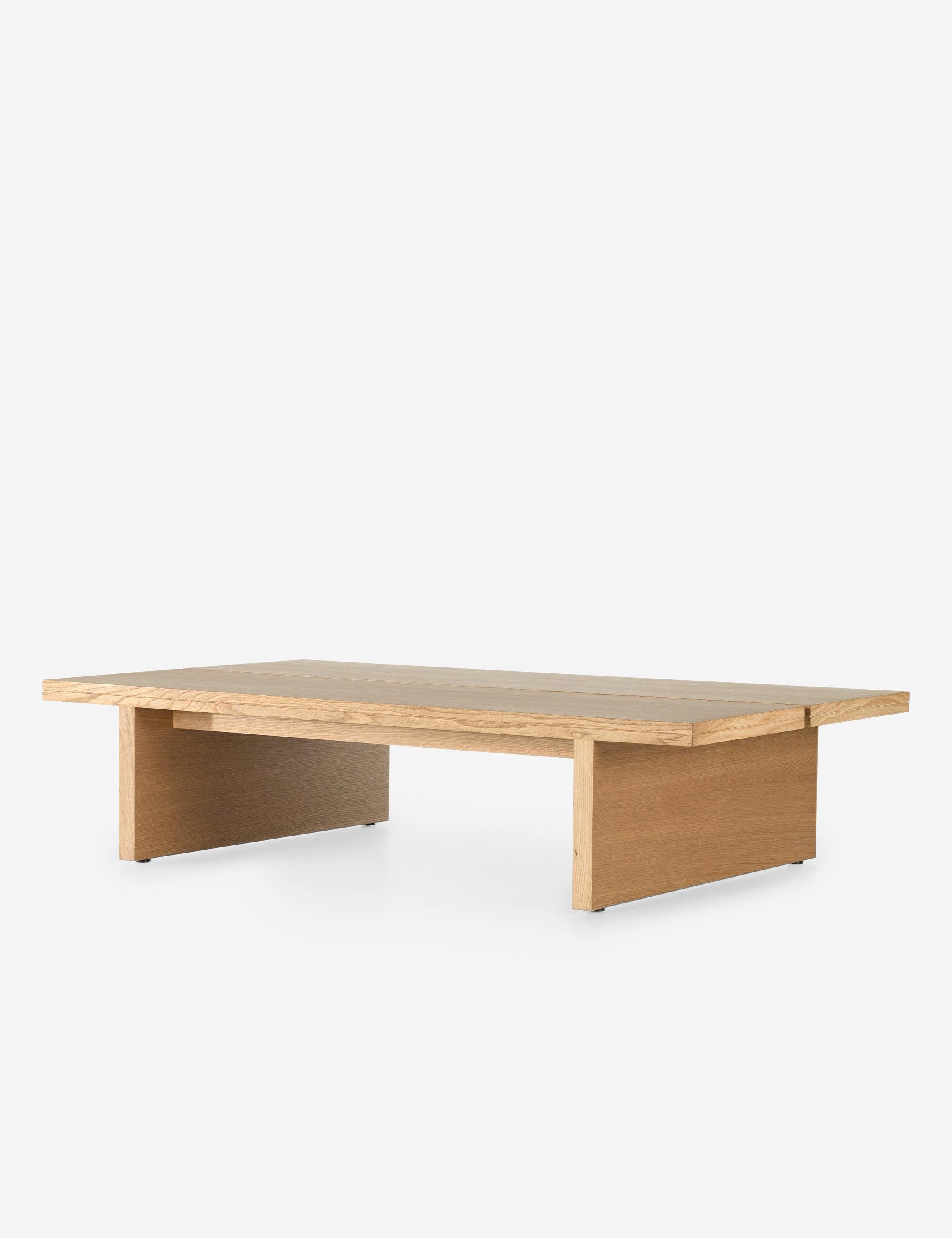 Alcock Rectangular Split Top Natural Oak Coffee Table