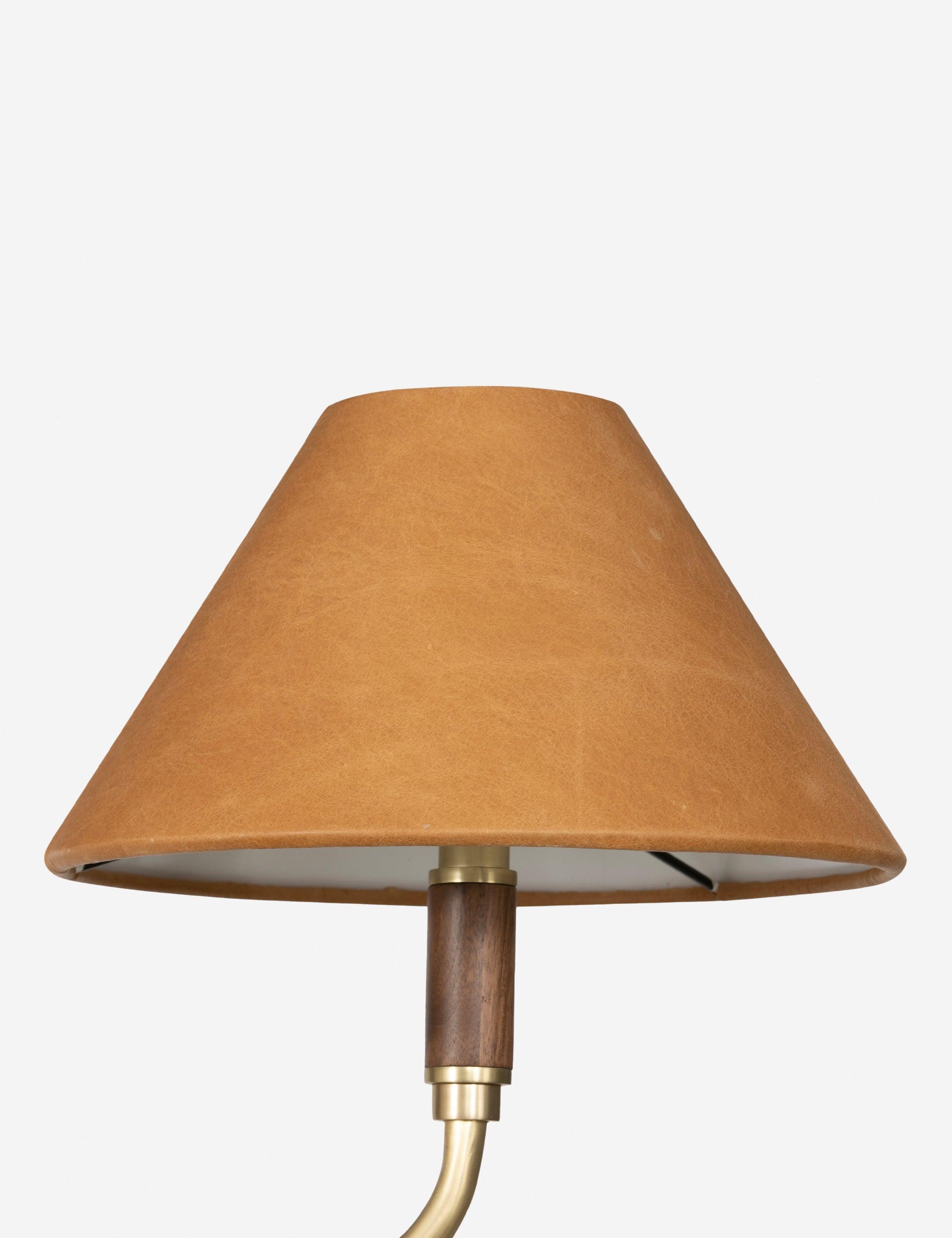 Cullen Aged Brass 2-Light LED Island Pendant with Walnut and Leather Accents