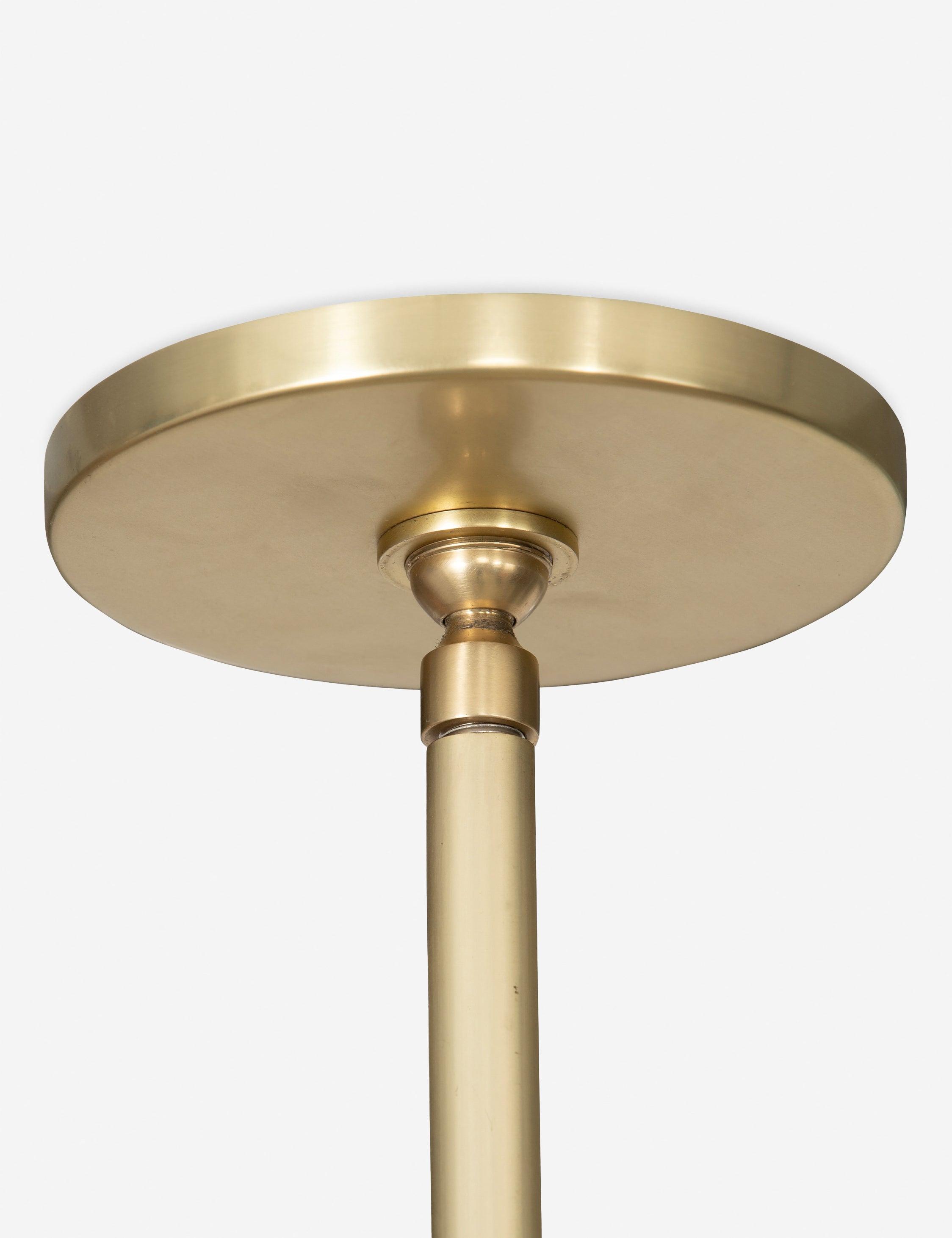 Cullen Aged Brass 2-Light LED Island Pendant with Walnut and Leather Accents