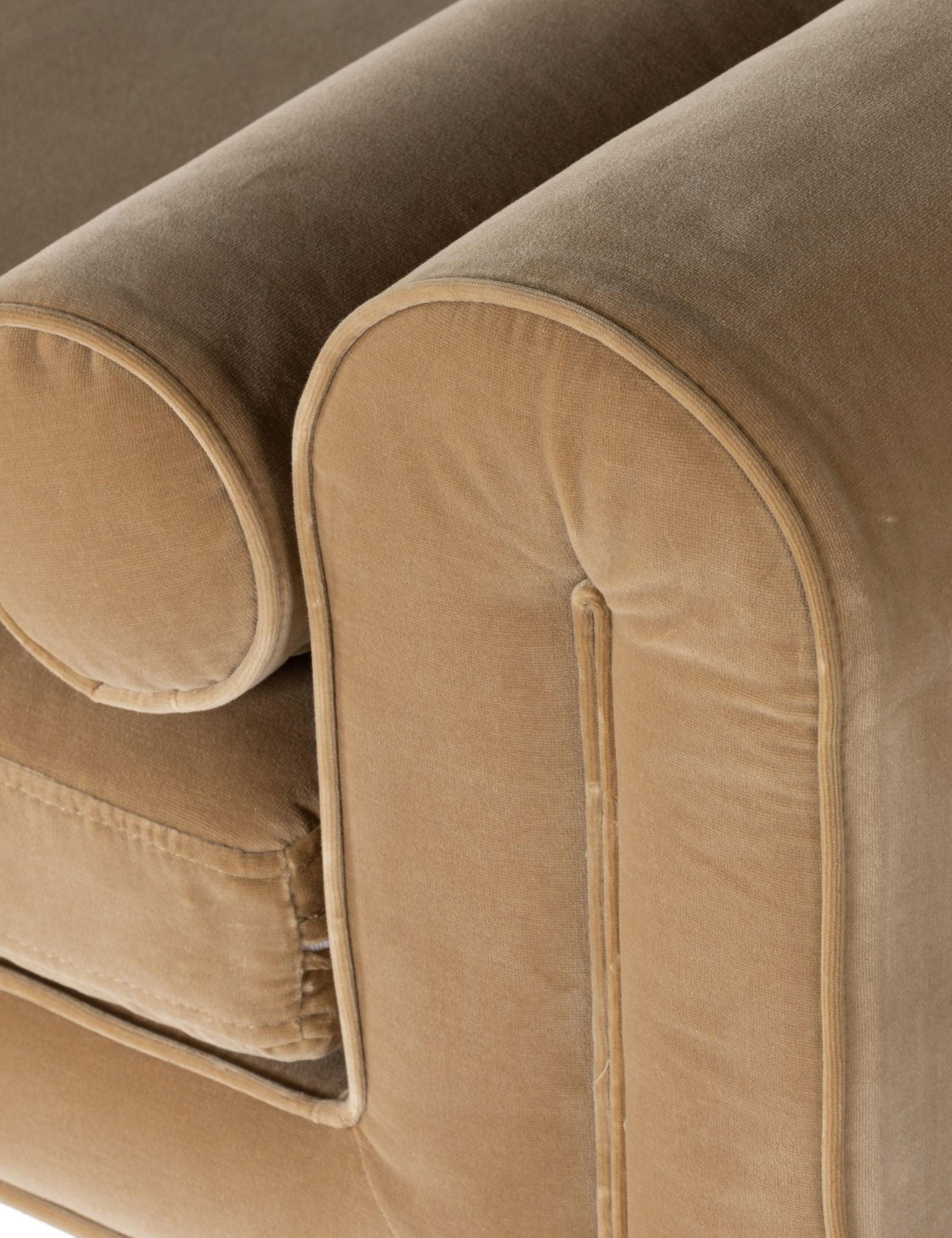 Rowe Bench - Buff Velvet