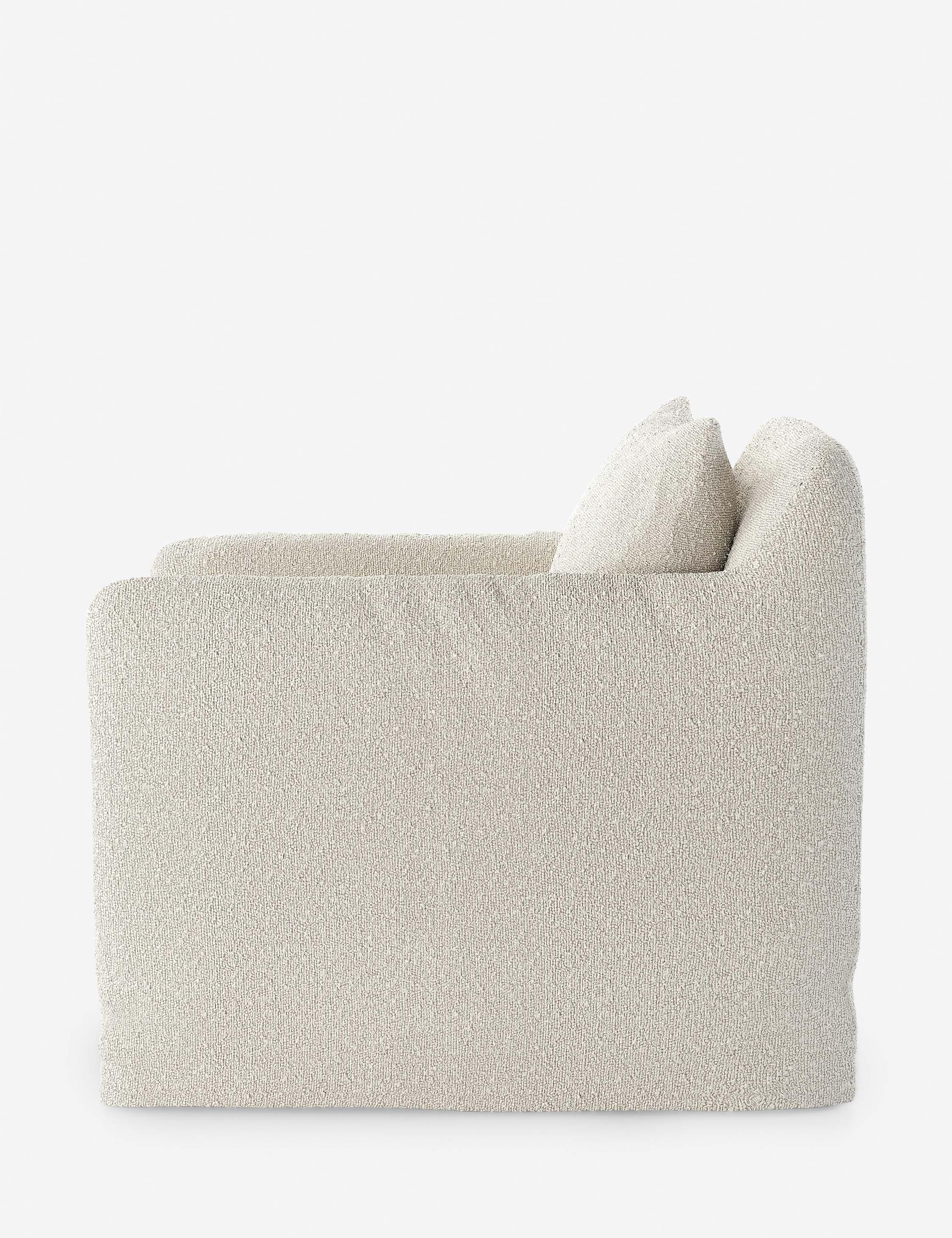Sakura Indoor / Outdoor Swivel Chair - Cream Boucle