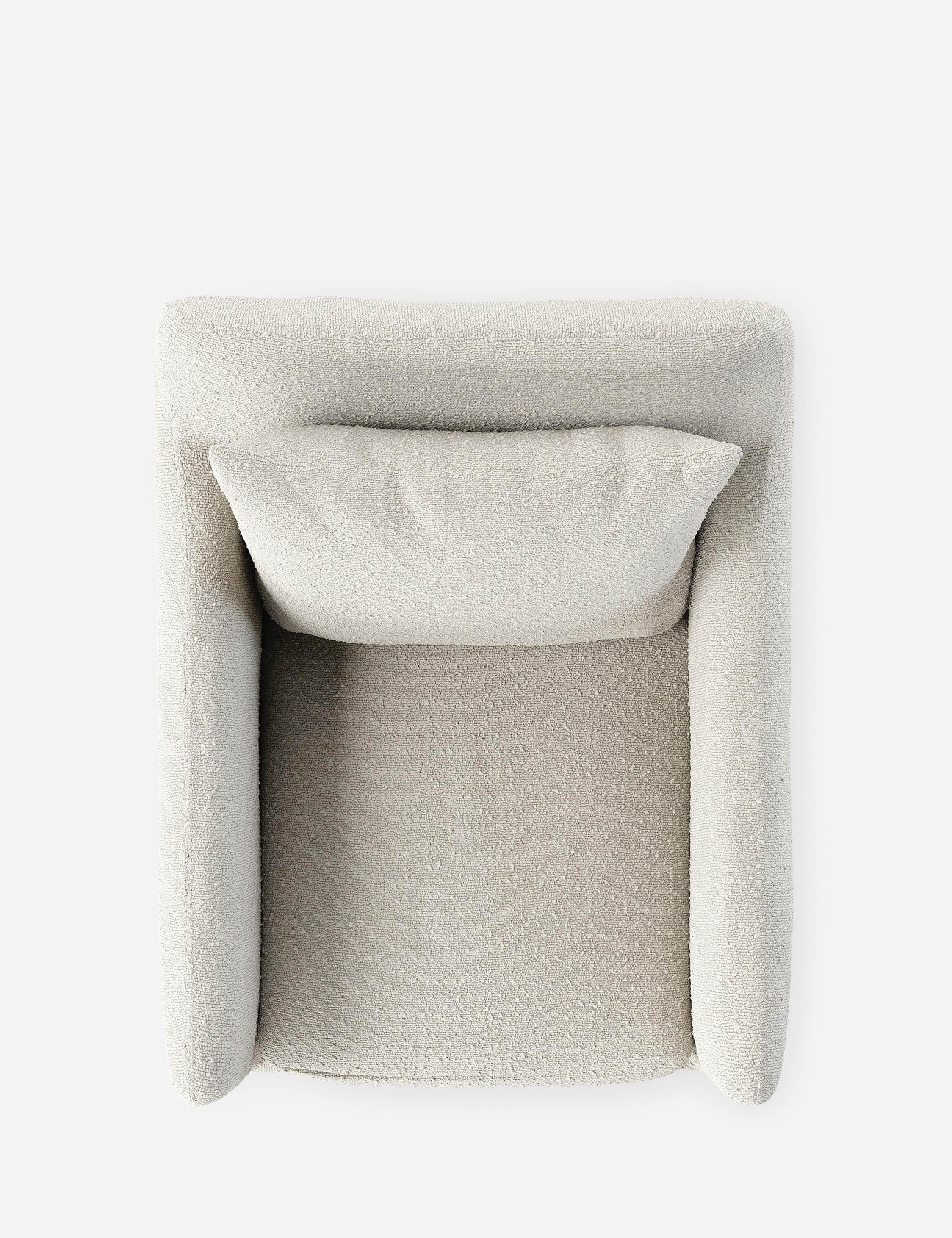 Sakura Indoor / Outdoor Swivel Chair - Cream Boucle