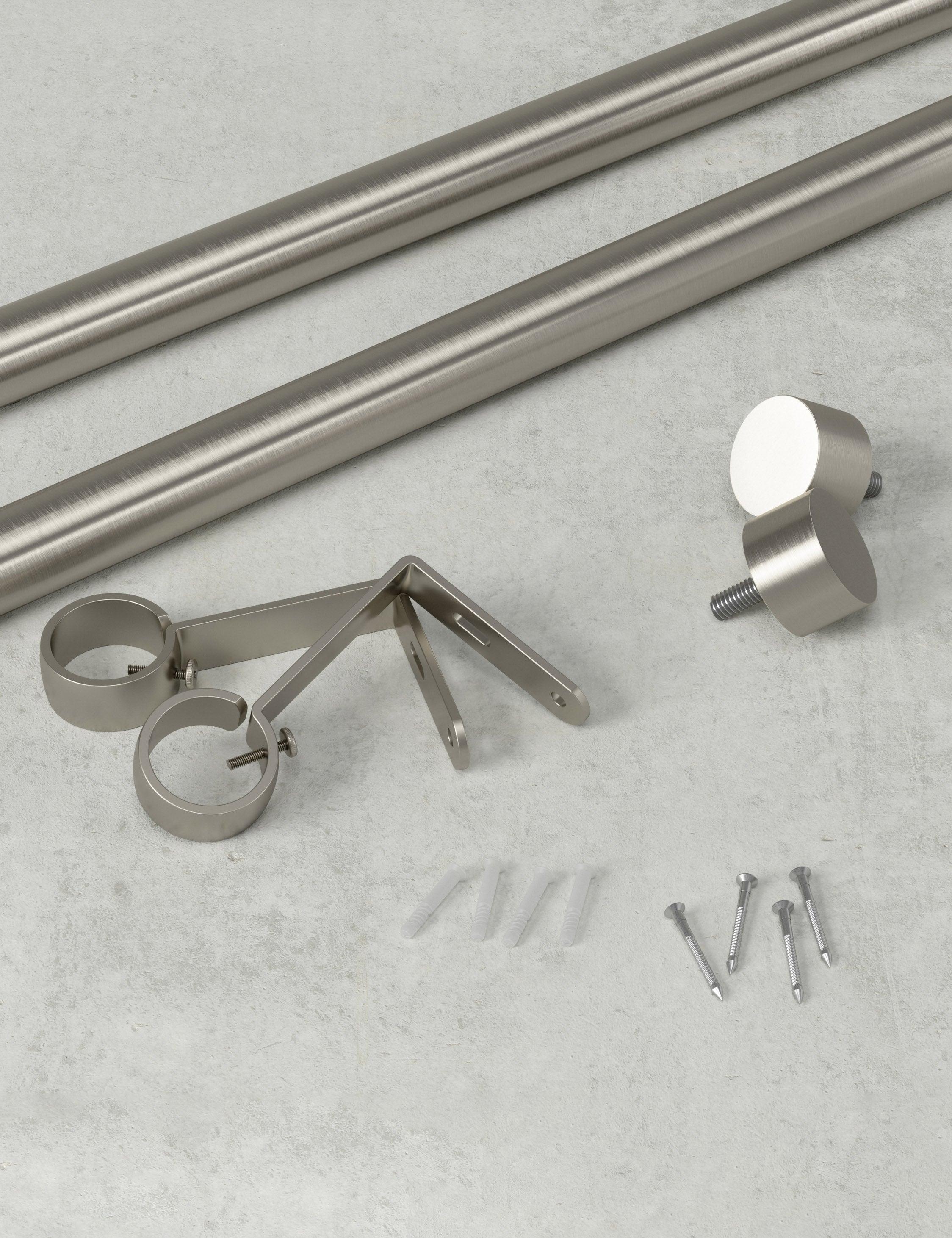 Porta Curtain Rod - Nickel / 36"-66"