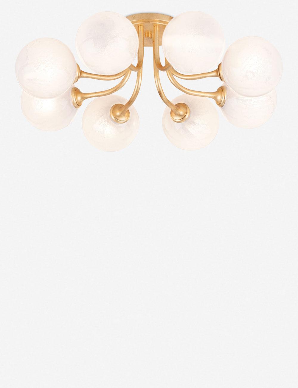 Keller Semi-Flush Mount Light - Brass / 8 Light