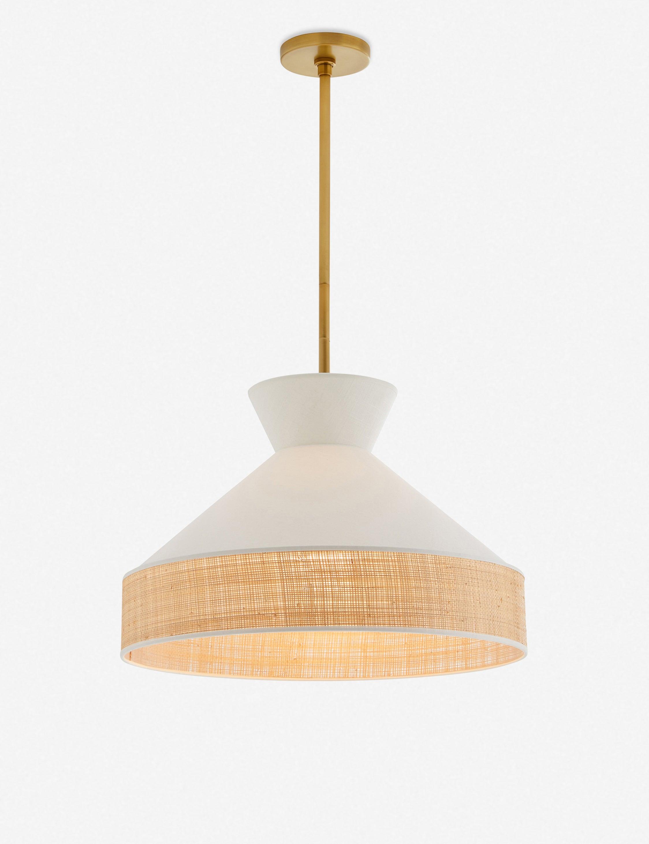 Malena Pendant Light by Arteriors - White / 20.5" Dia