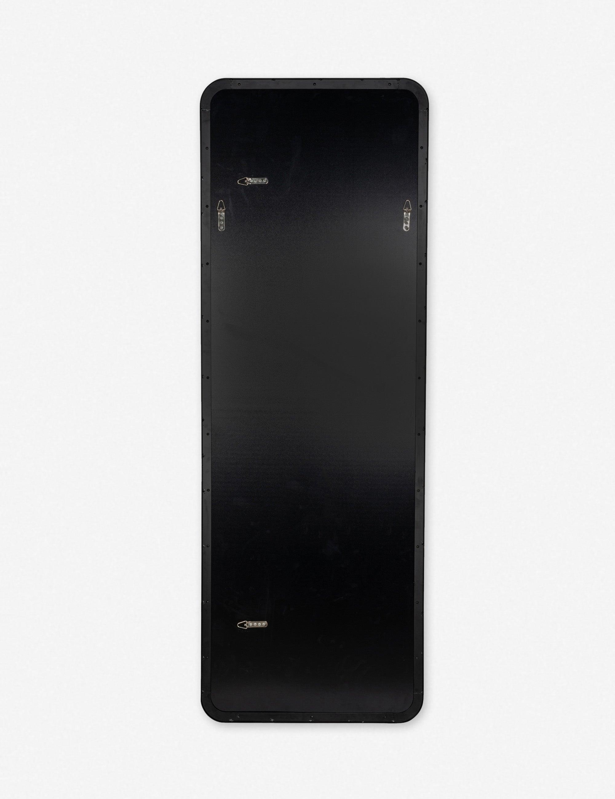 Aire Slim Full-Length Rectangular Bathroom Mirror in Matte Black