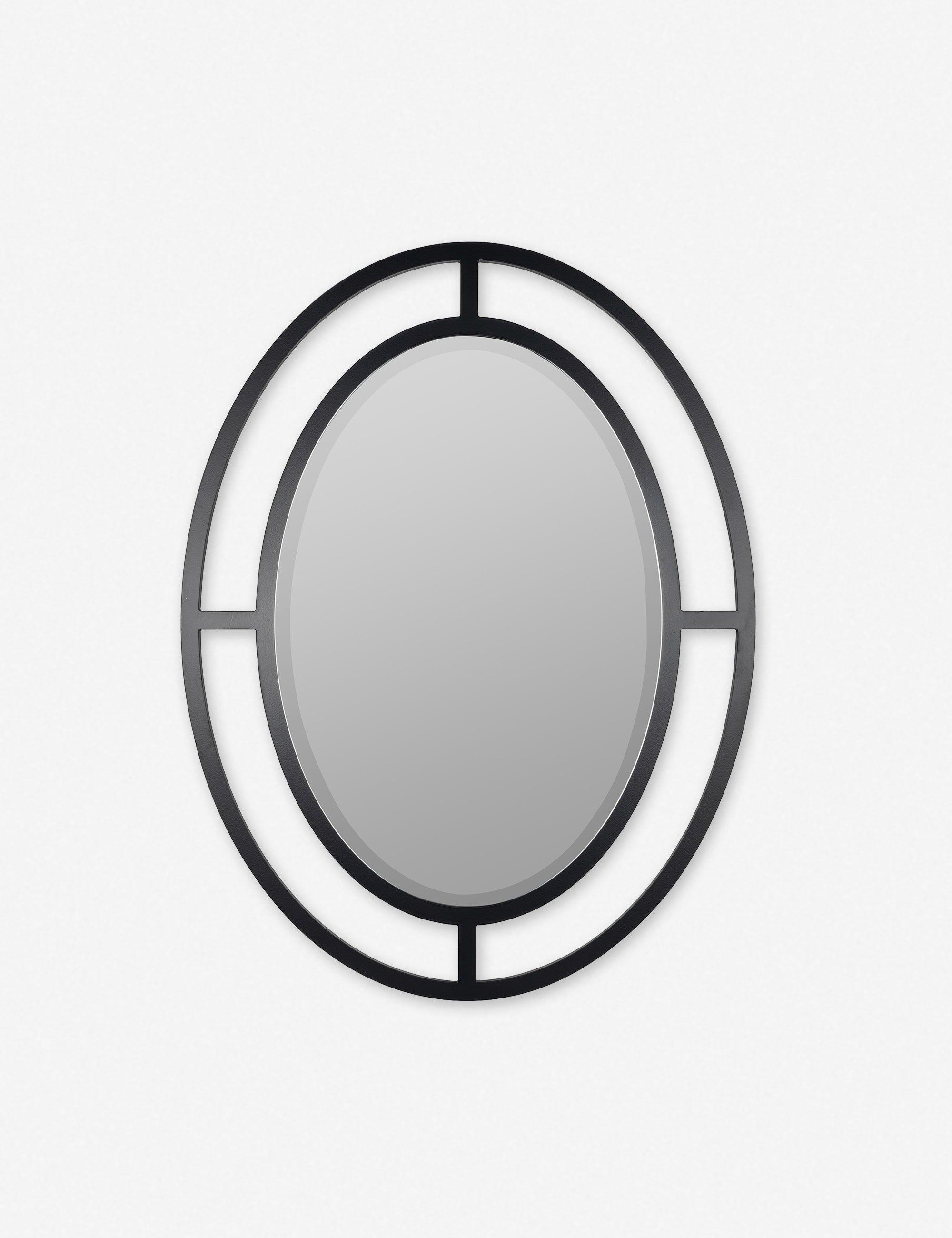 Samia Oval Mirror - Black