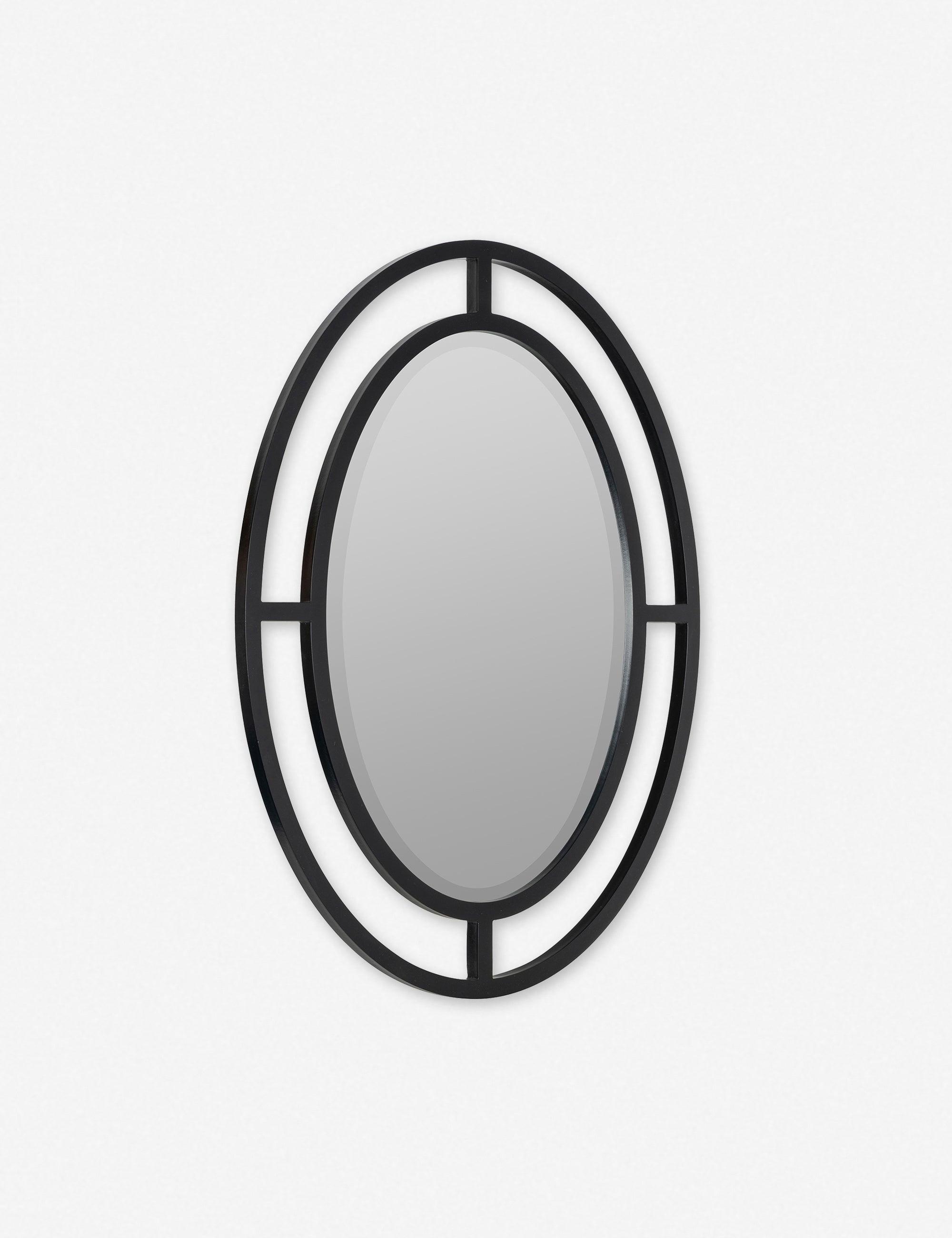 Samia Oval Mirror - Black
