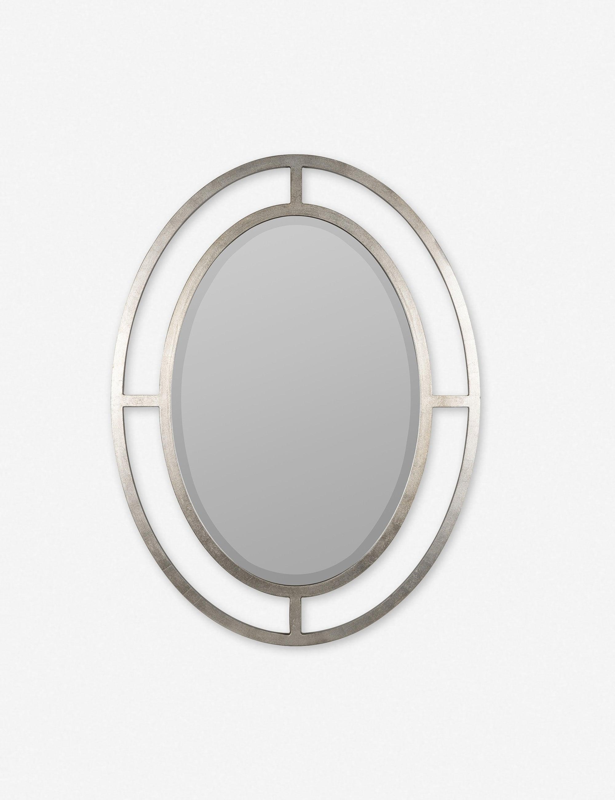 Samia Oval Mirror - Silver