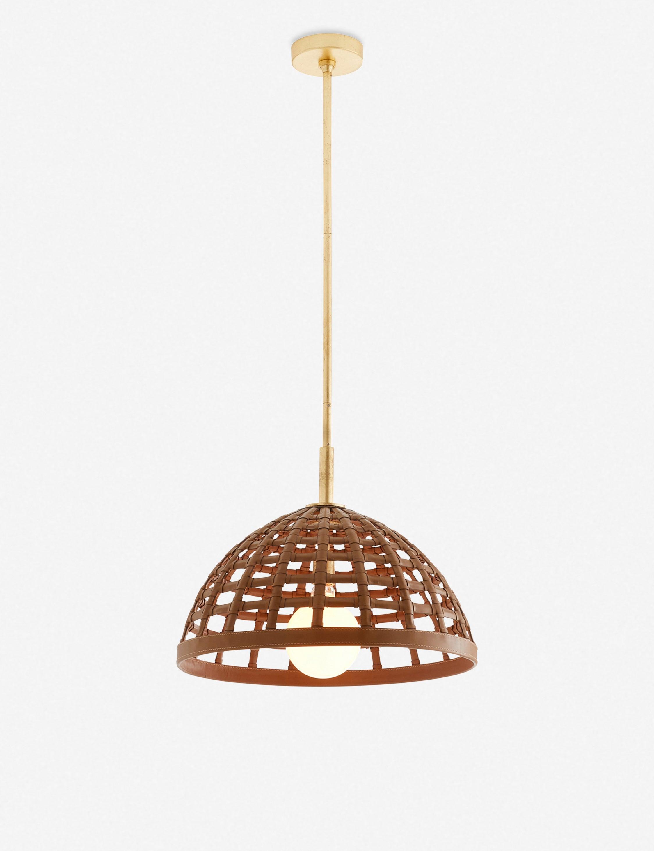 Mosella 26.5" Gold and Glass Indoor/Outdoor Pendant Light